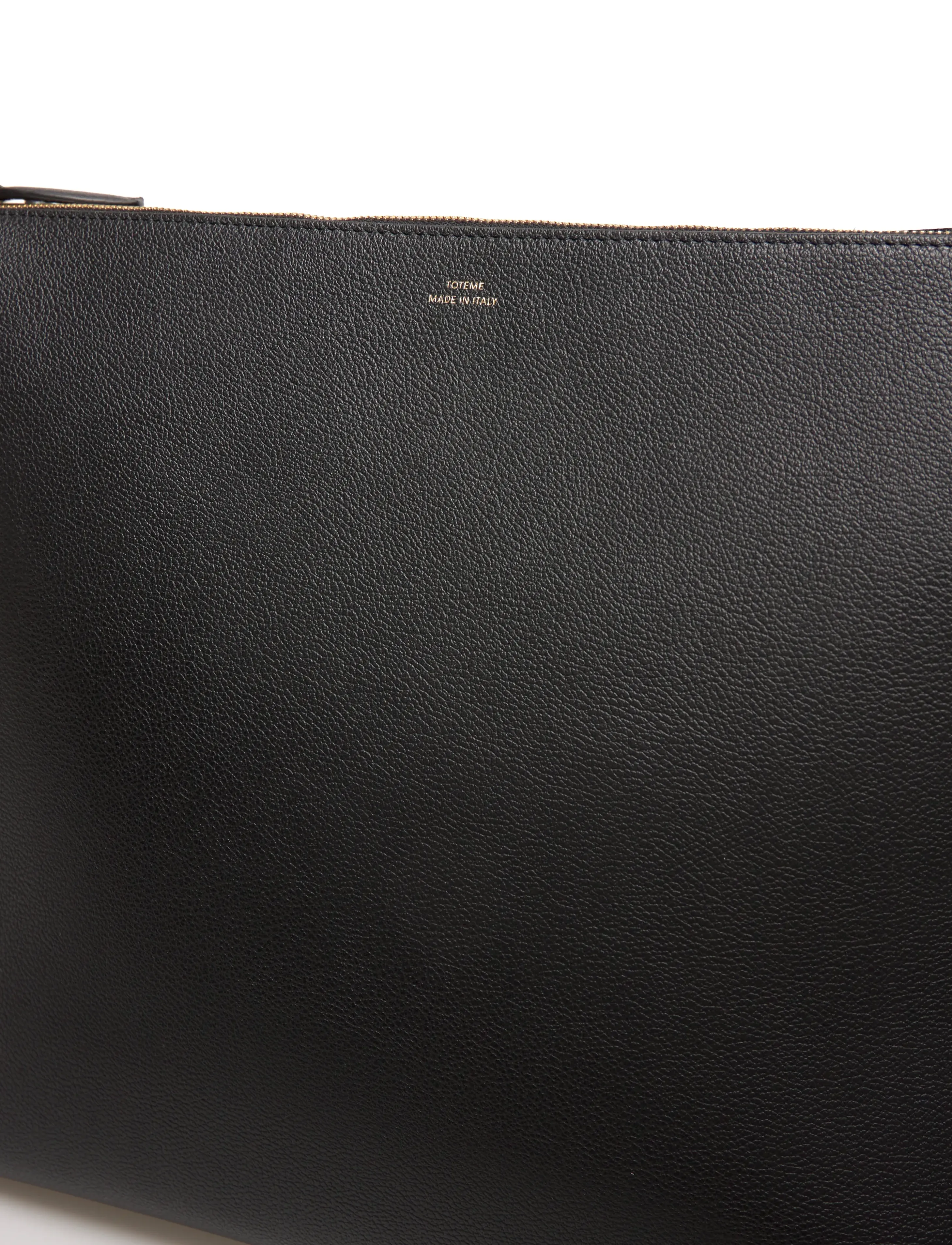 TOTEME - Bevel Leather Shoulder Bag - axelremsväskor - black - 4