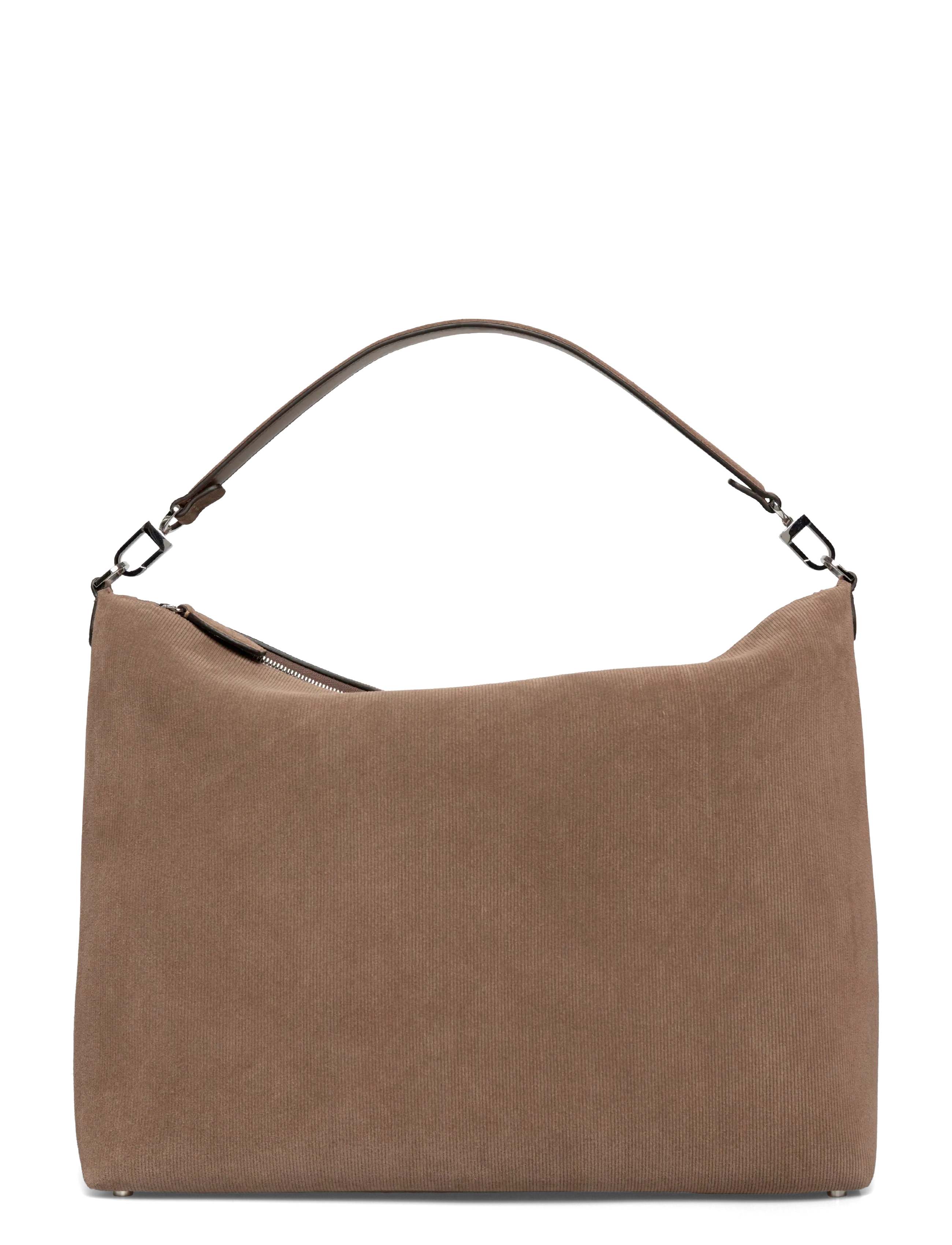 TOTEME Bevel Medium Textured-Suede Shoulder Bag, One Size, Bags, Braun - Small Bags-crossbody Frauen