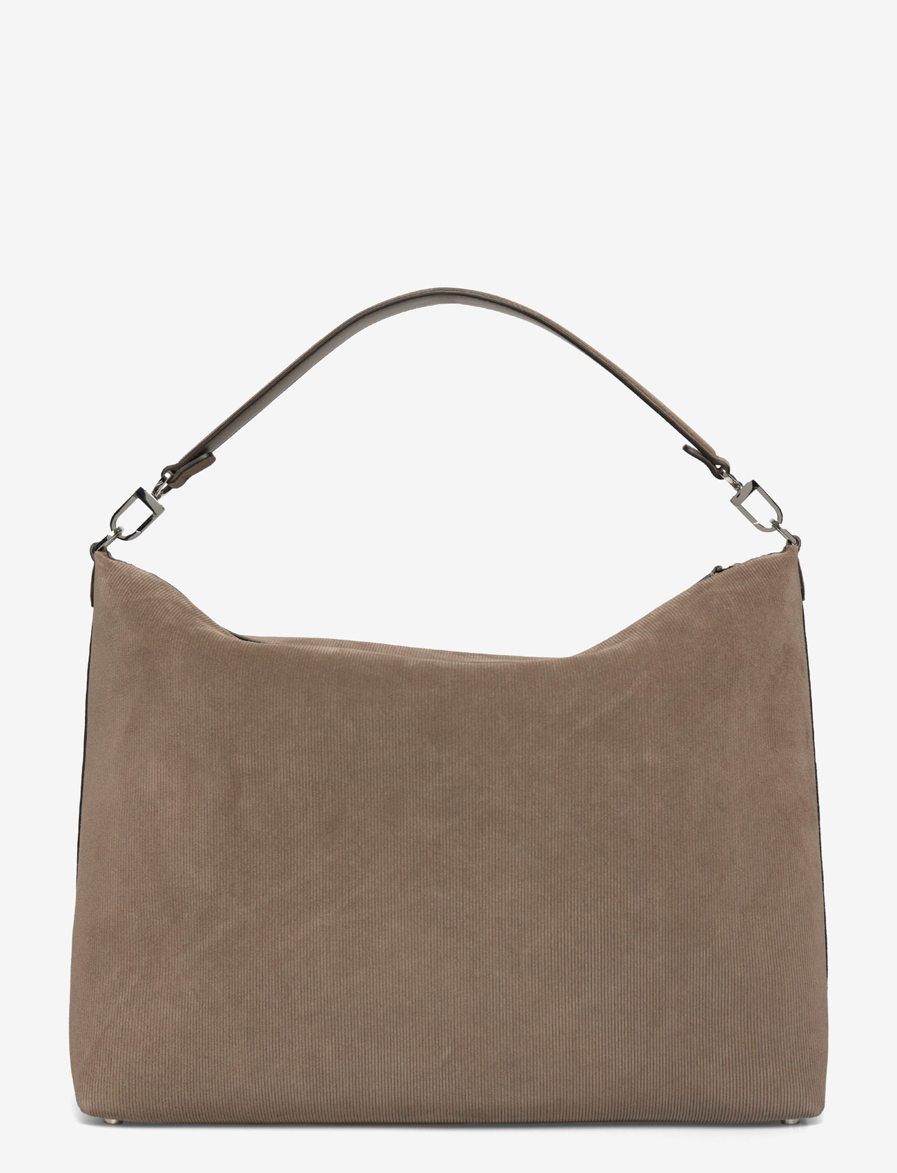 TOTEME - Bevel medium textured-suede shoulder bag - skuldertasker - brown - 1