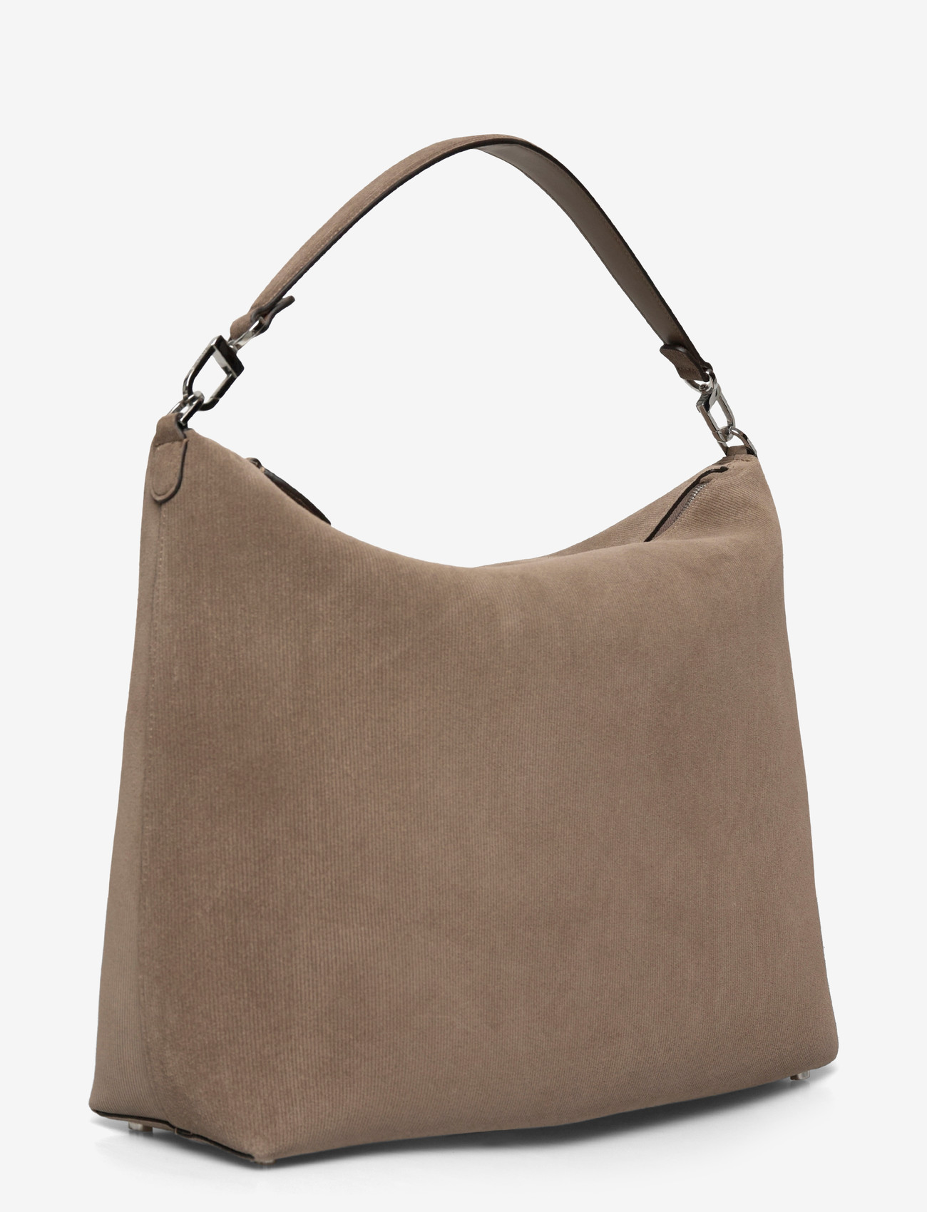 TOTEME - Bevel medium textured-suede shoulder bag - skuldertasker - brown - 2