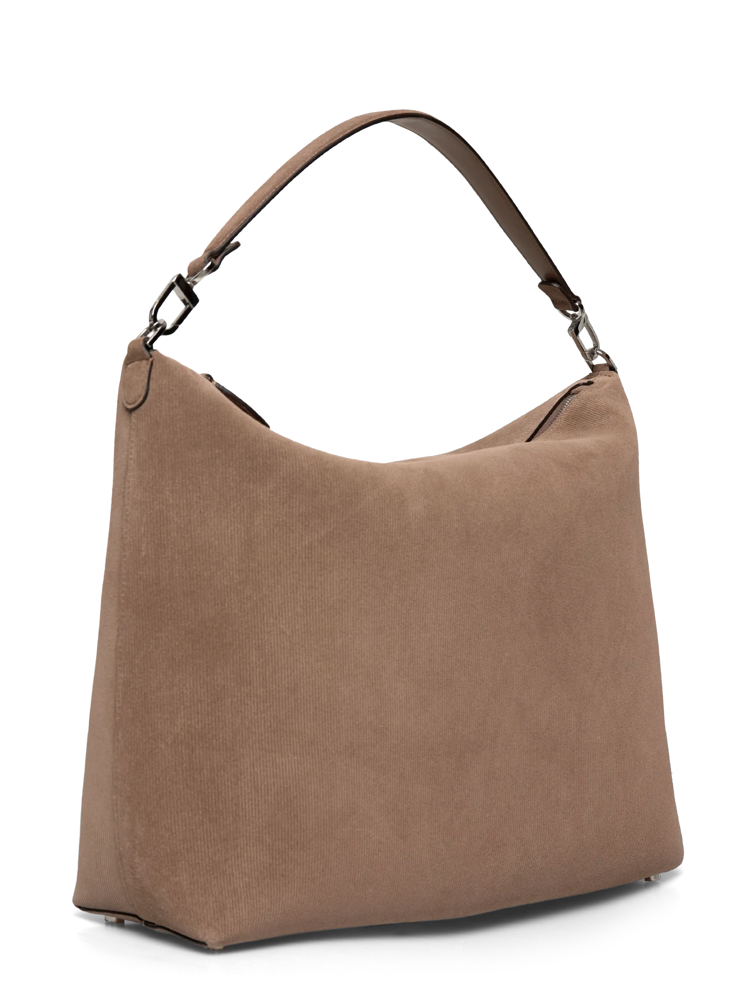TOTEME - Bevel medium textured-suede shoulder bag - schultertaschen - brown - 2