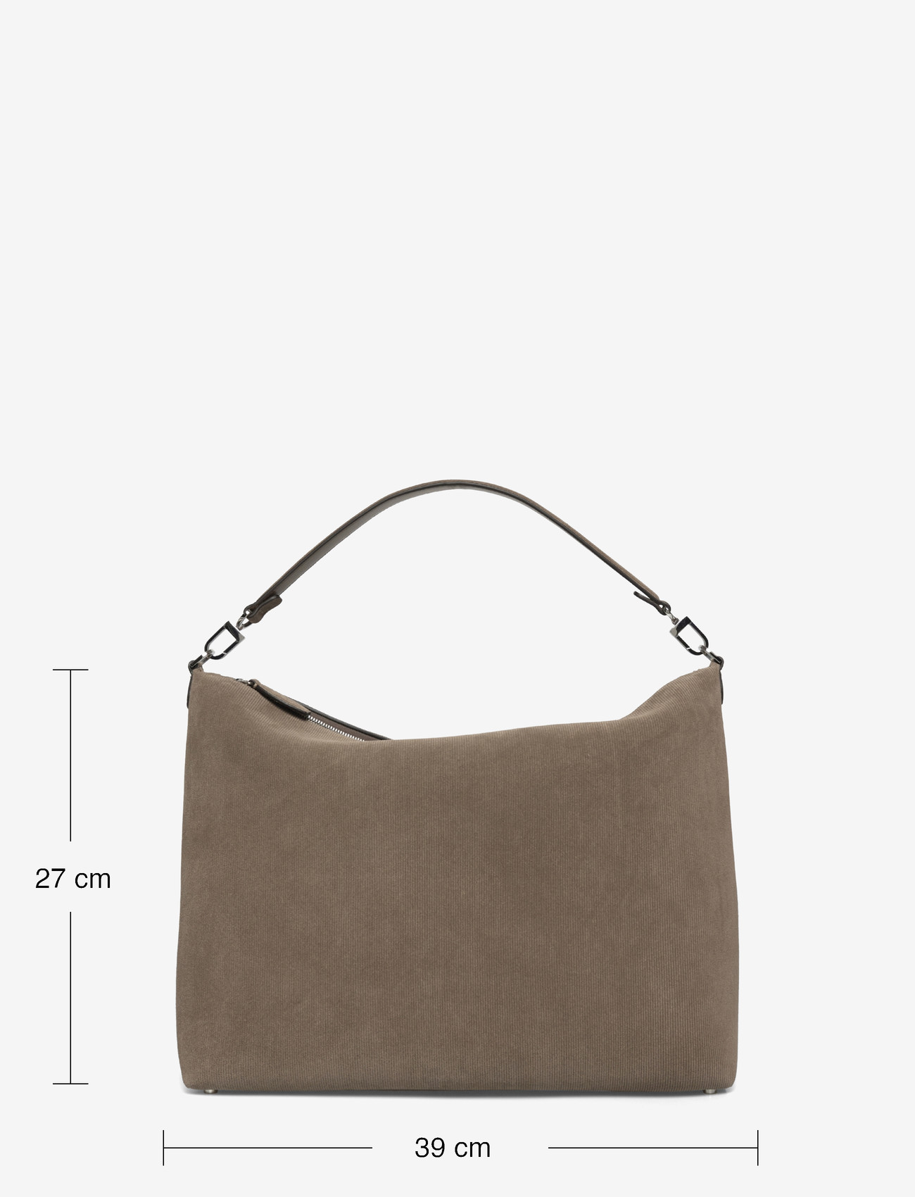 TOTEME - Bevel medium textured-suede shoulder bag - skuldertasker - brown - 3
