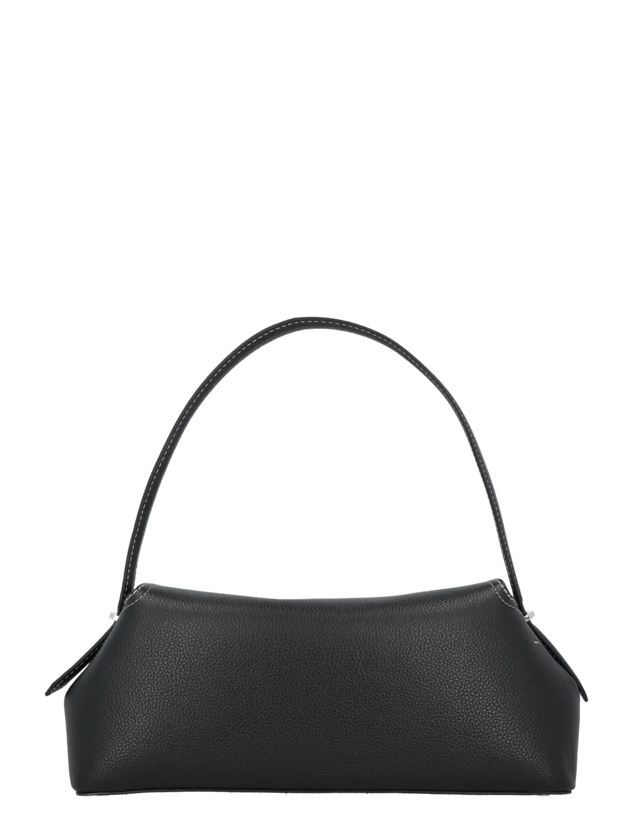 TOTEME - T Lock Grained Leather Top Handle Bag - skuldertasker - black - 1