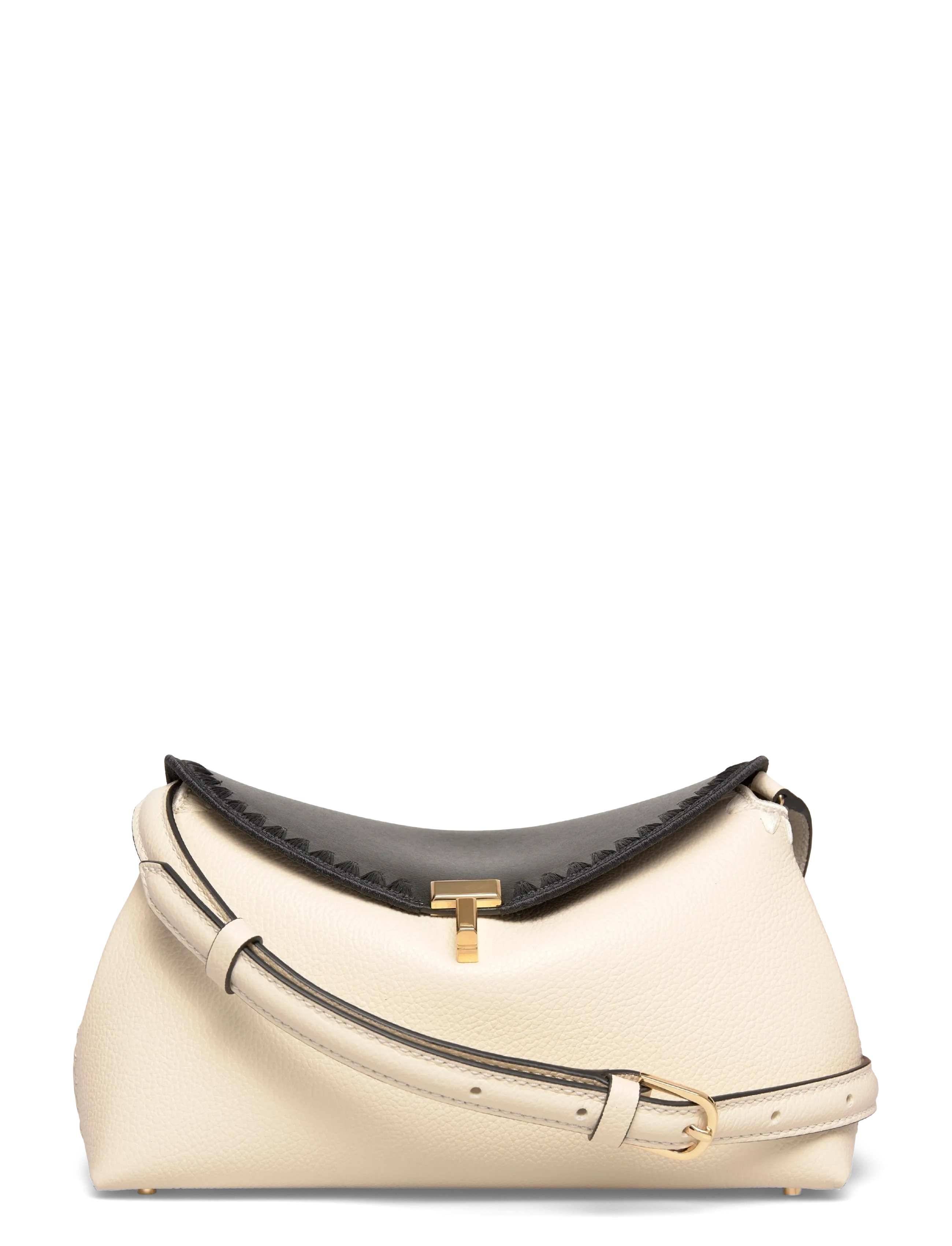 TOTEME Mini T-Lock Clutch, Kvinder, Mini T-Lås Clutch, Cream, Str: ONE SIZE