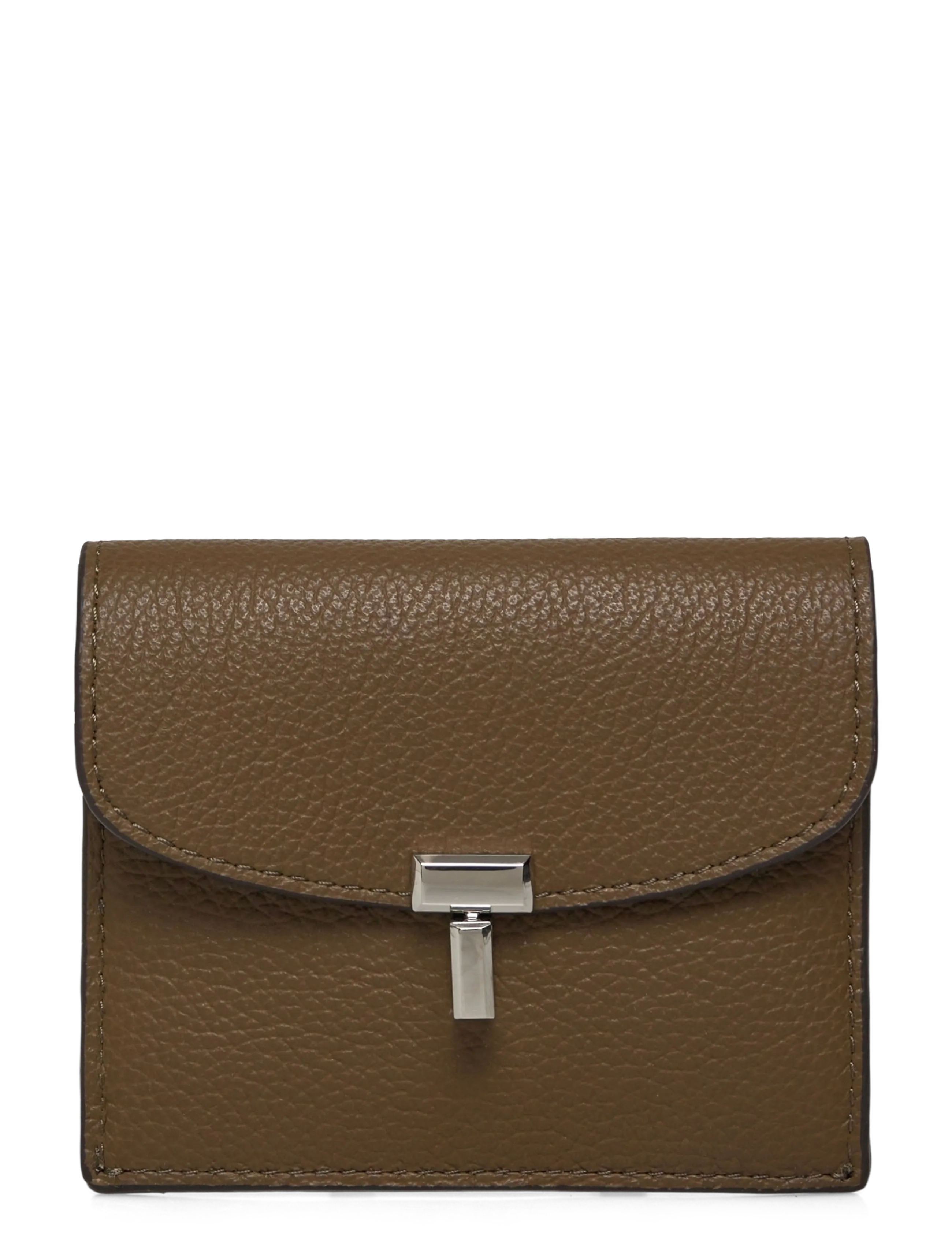 TOTEME T-Lock Leather Wallet, One Size, Card Holders & Wallets, Braun - Holder, Frauen