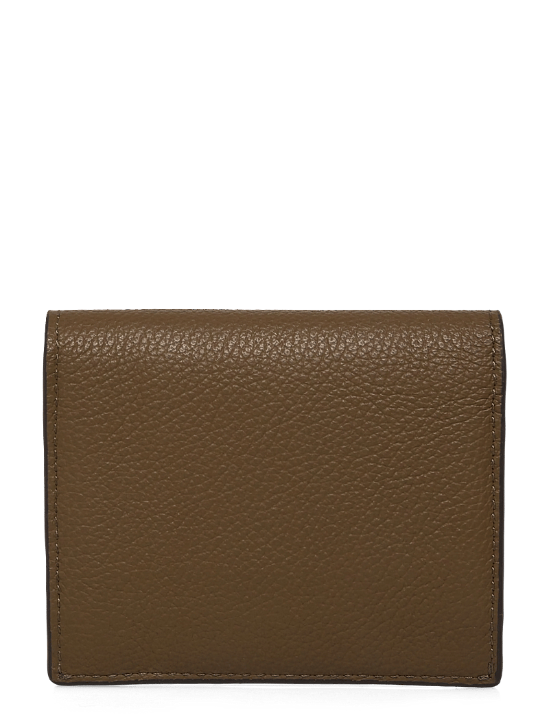 TOTEME - T-Lock leather wallet - korthållare - dark taupe - 1