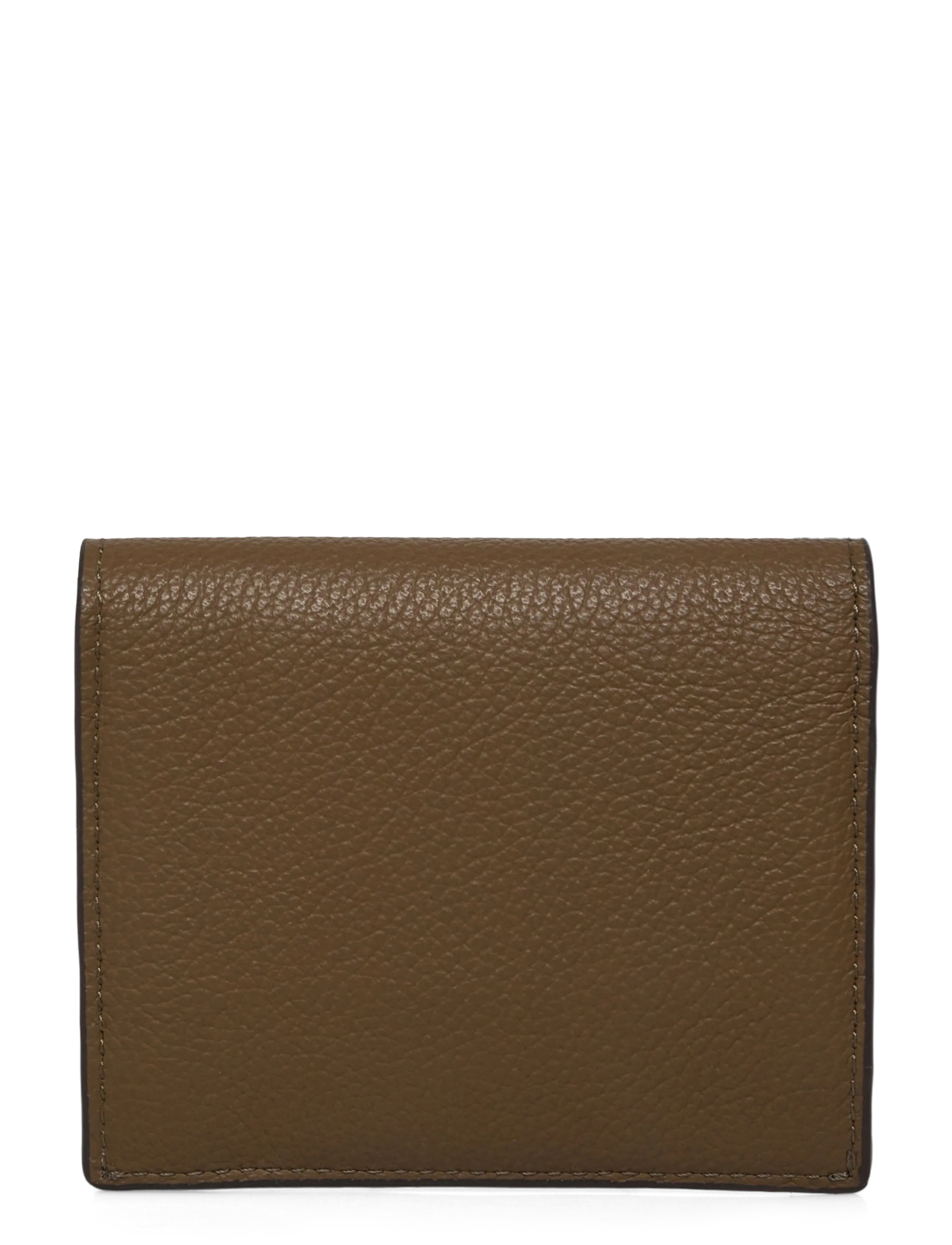 TOTEME - T-Lock leather wallet - kartenetuis - dark taupe - 1