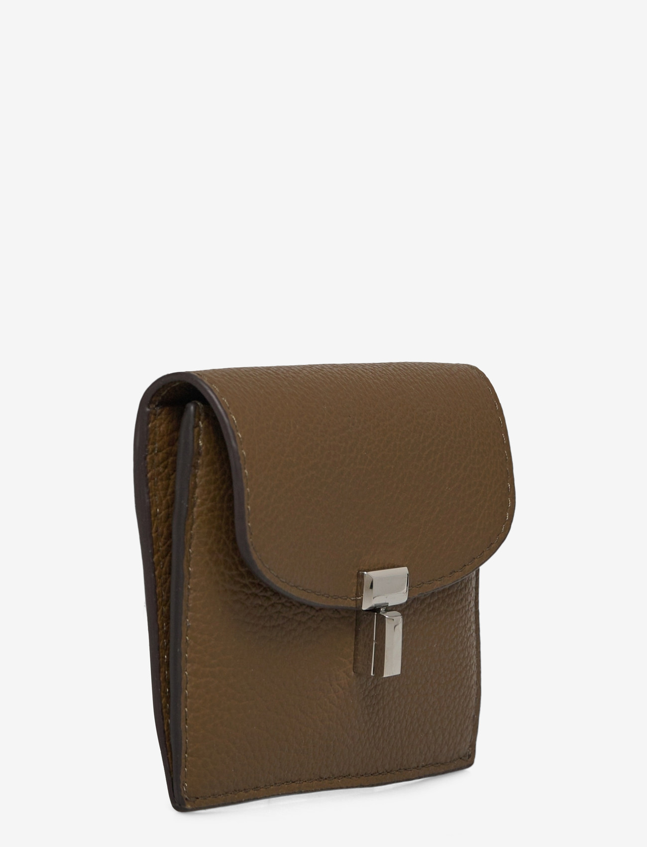 TOTEME - T-Lock leather wallet - kaarditaskud - dark taupe - 2