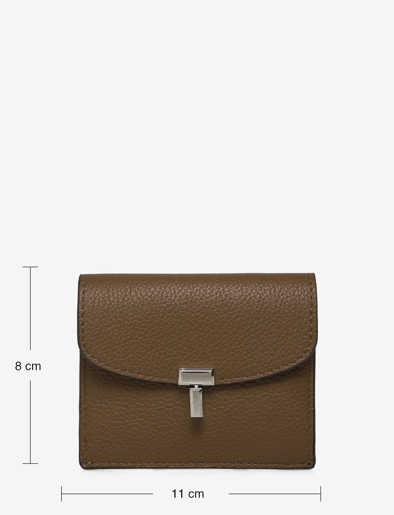 TOTEME - T-Lock leather wallet - kaarditaskud - dark taupe - 3