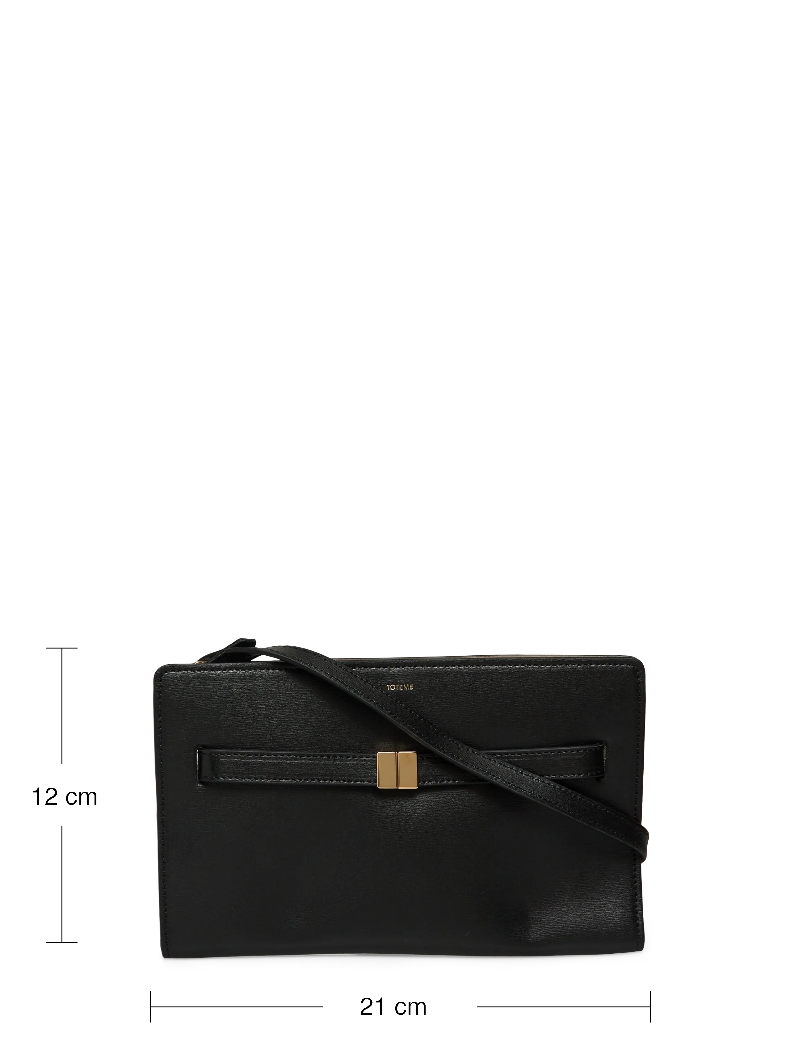 TOTEME - Belted Crossbody Bag - crossbody bags - black - 3