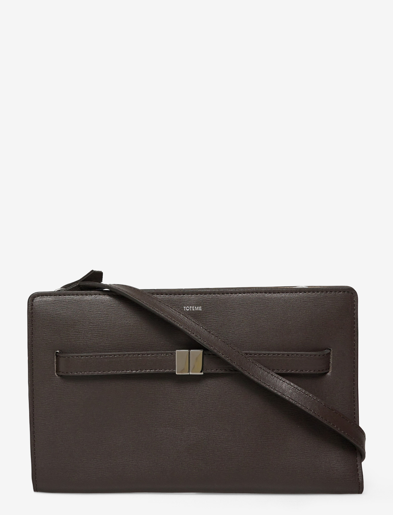 TOTEME - Belted Crossbody Bag - töskur með axlaról - brown - 0
