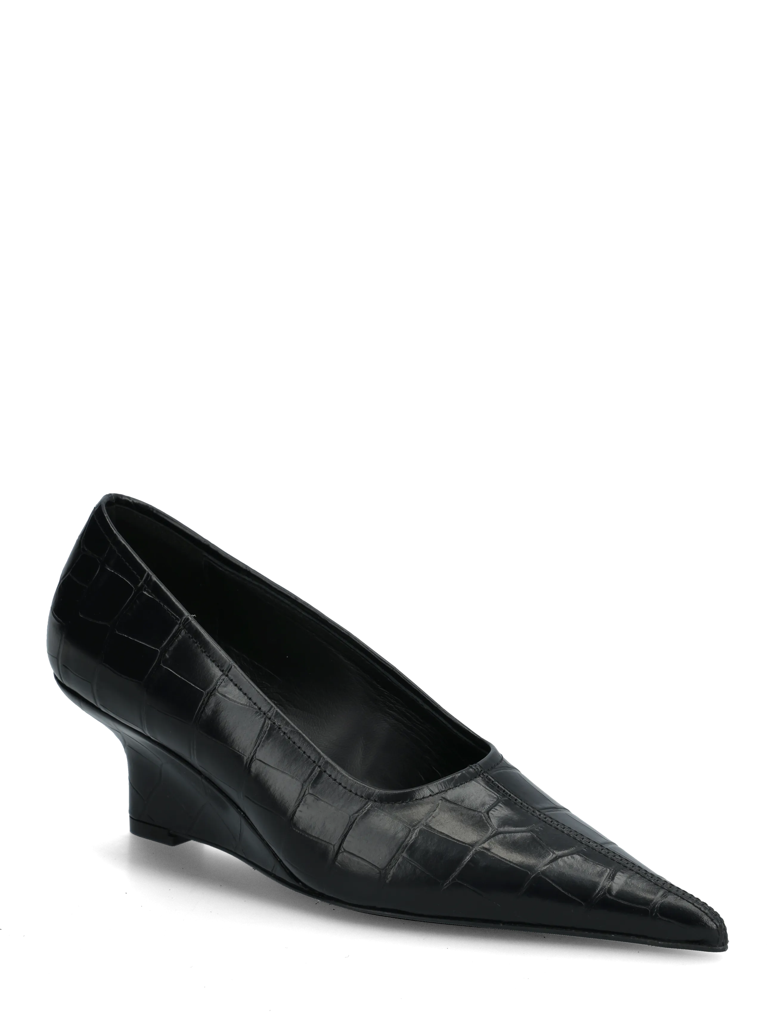 Toteme Sharp Wedge leather pumps - Shoes - BLACK / black