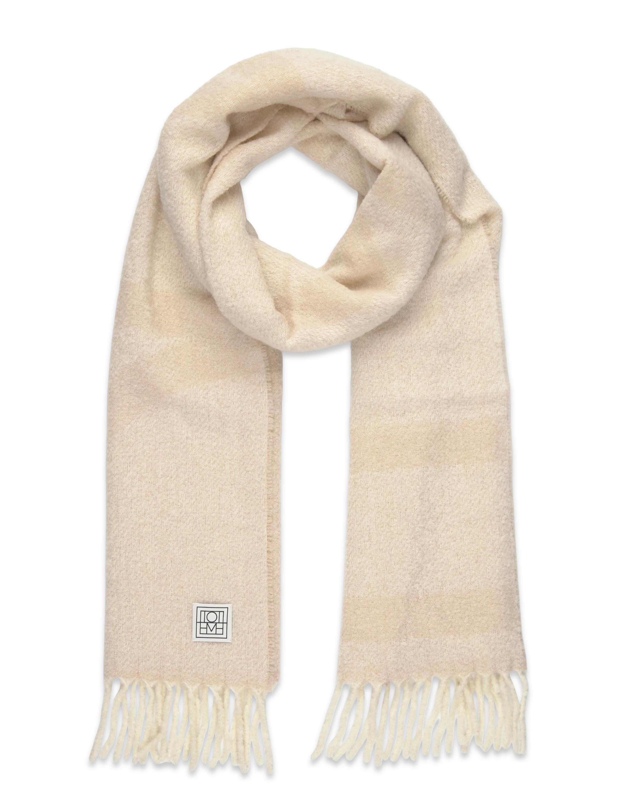 TOTEME Monogram Jacquard Wool Scarf, One Size, Scarves, Creme - Winter Frauen