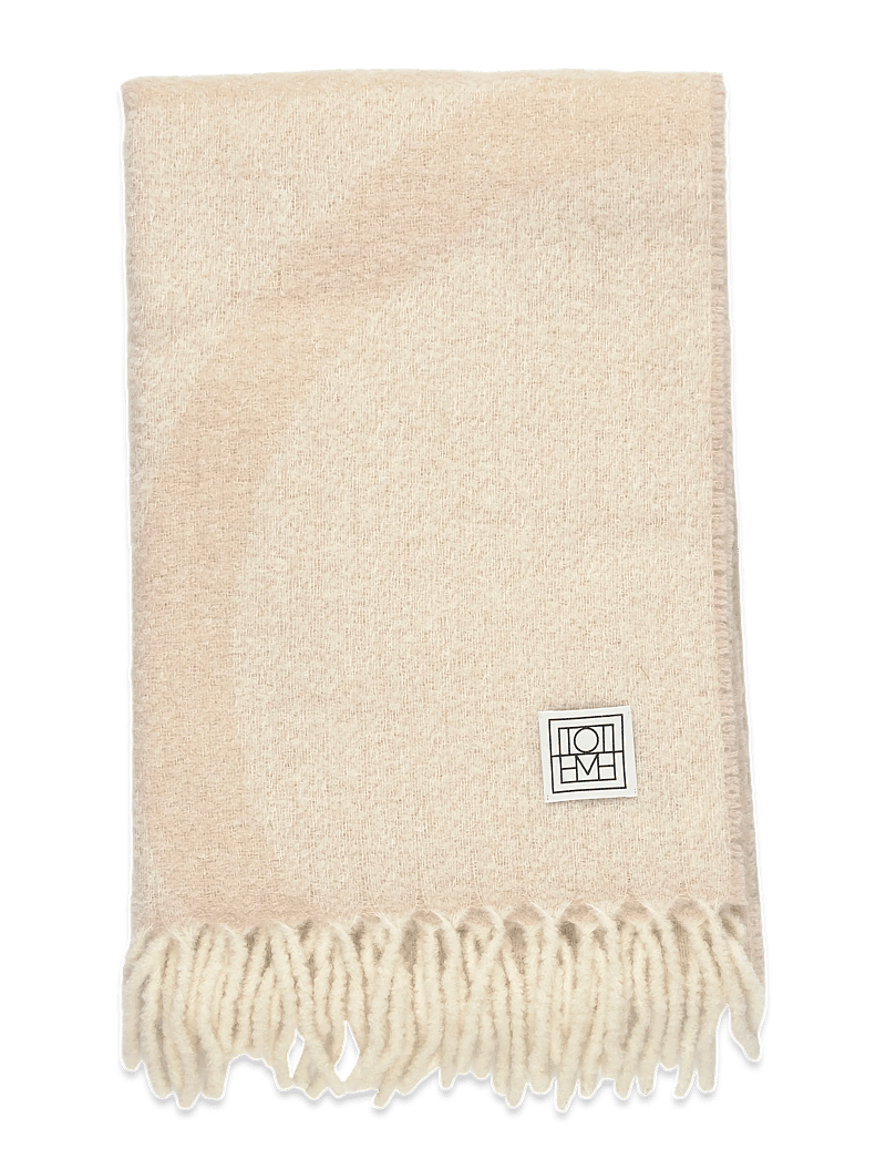 TOTEME - Monogram Jacquard Wool Scarf - halstørklæder - white - 1
