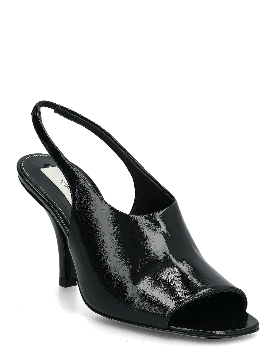 TOTEME - Contour Naplack Slingback Heeled Sandals - heeled slingbacks - black - 0
