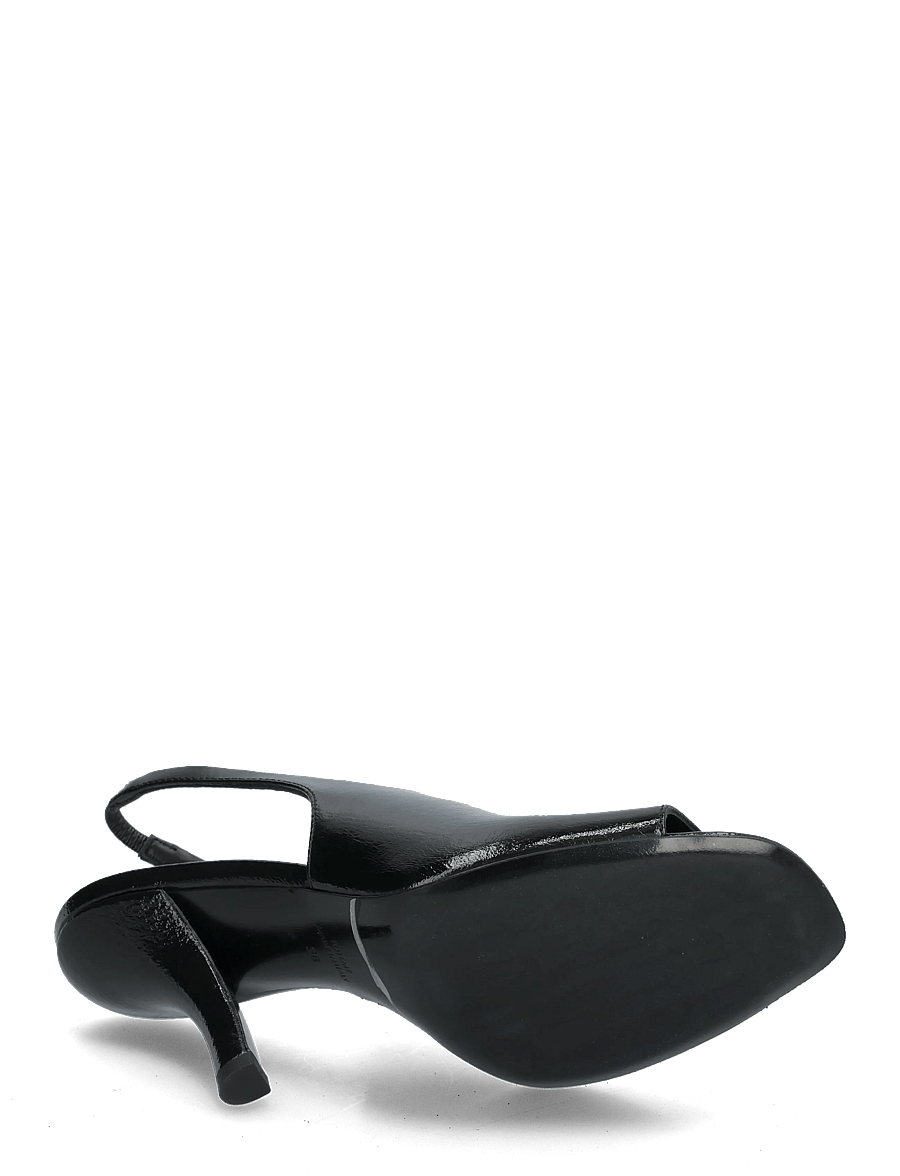 TOTEME - Contour Naplack Slingback Heeled Sandals - slingbacks med hæle - black - 4