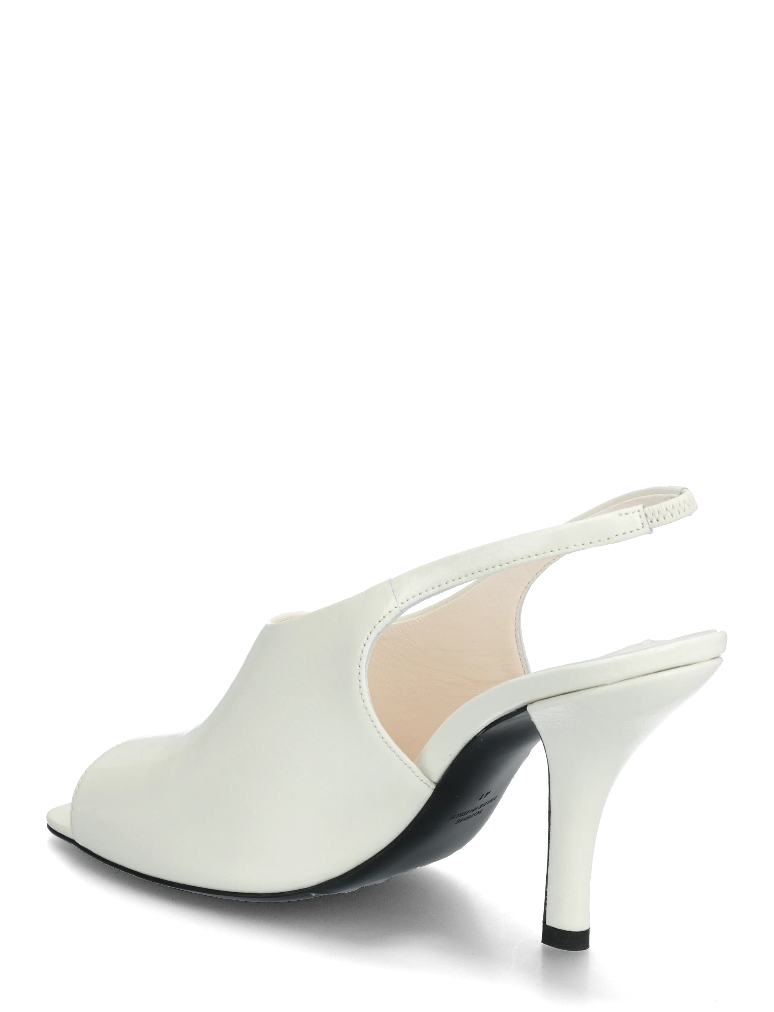 TOTEME - Leather Contour Sandals - confirmation - white - 1