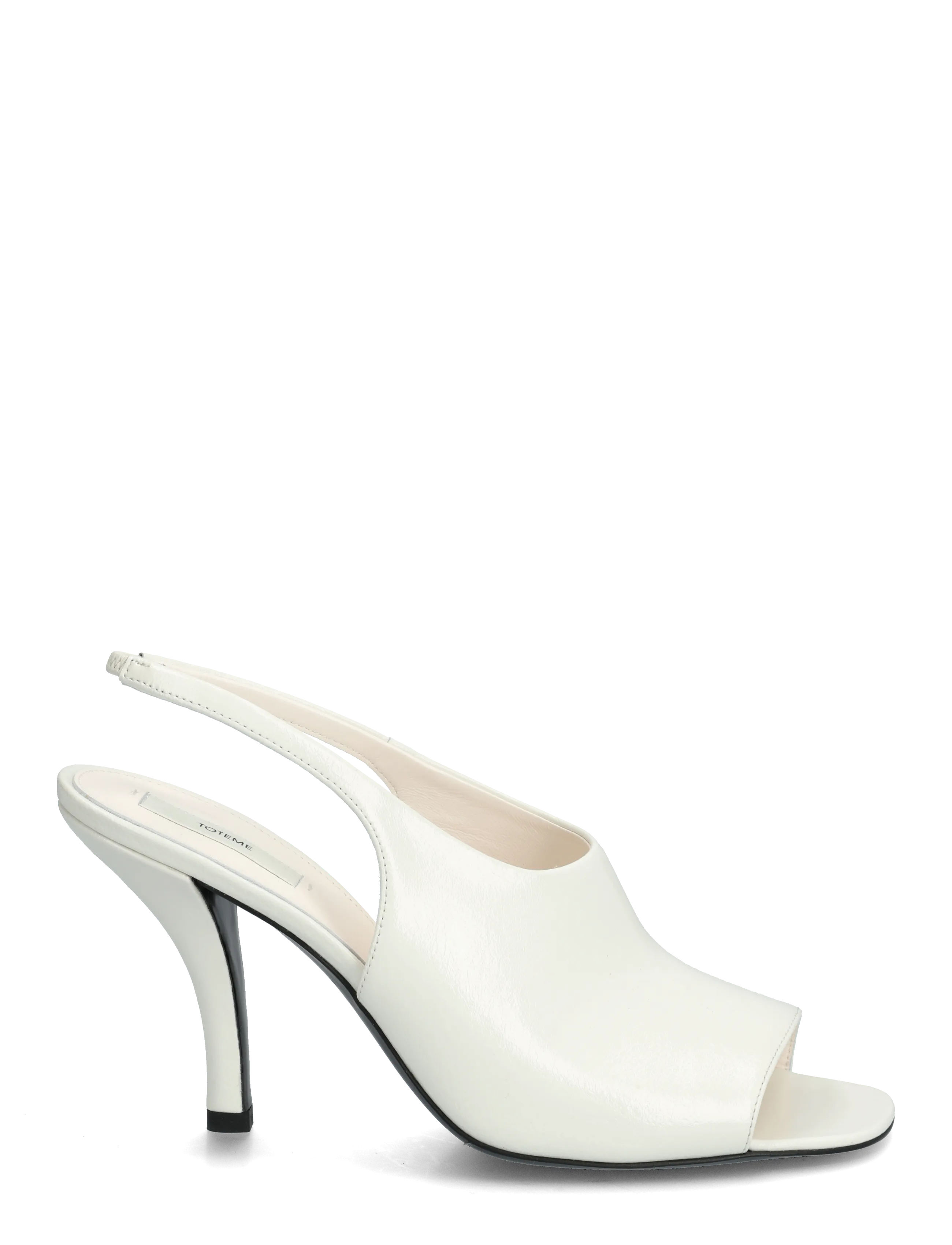 TOTEME - Leather Contour Sandals - confirmation - white - 2