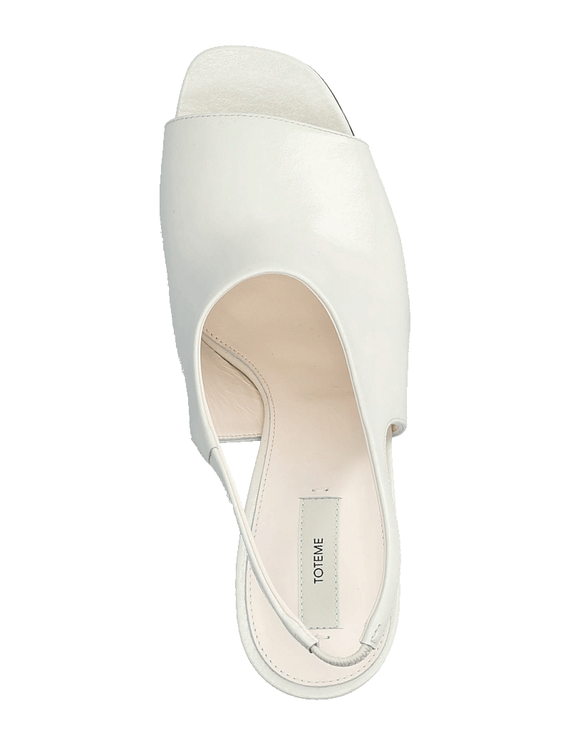 TOTEME - Leather Contour Sandals - konfirmationstøj - white - 3