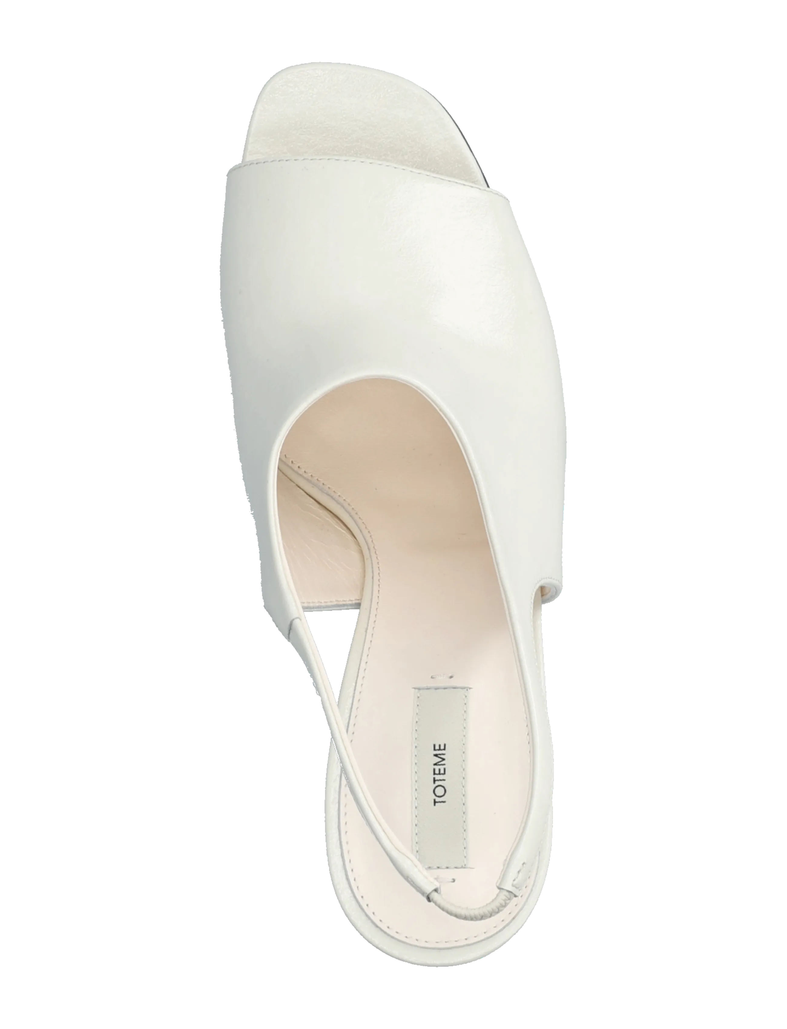 TOTEME - Leather Contour Sandals - confirmation - white - 3