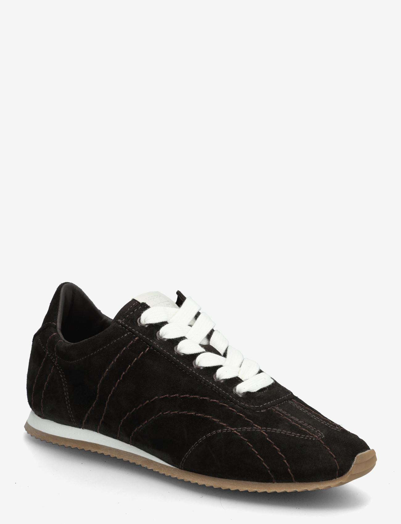 TOTEME - Flex Suede Sneakers - niedrige sneakers - brown - 0
