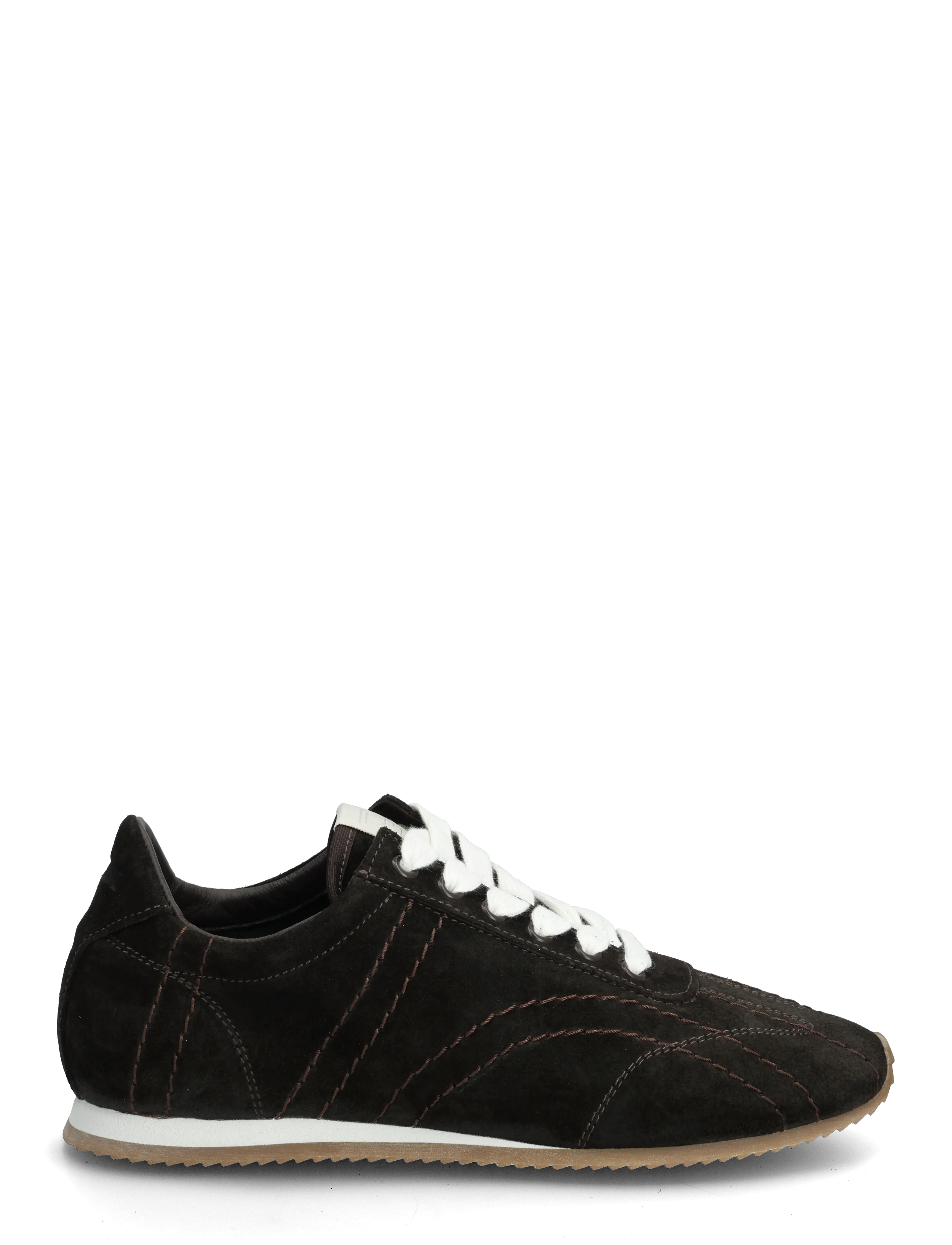 TOTEME - Flex Suede Sneakers - lágir strigaskór - brown - 1