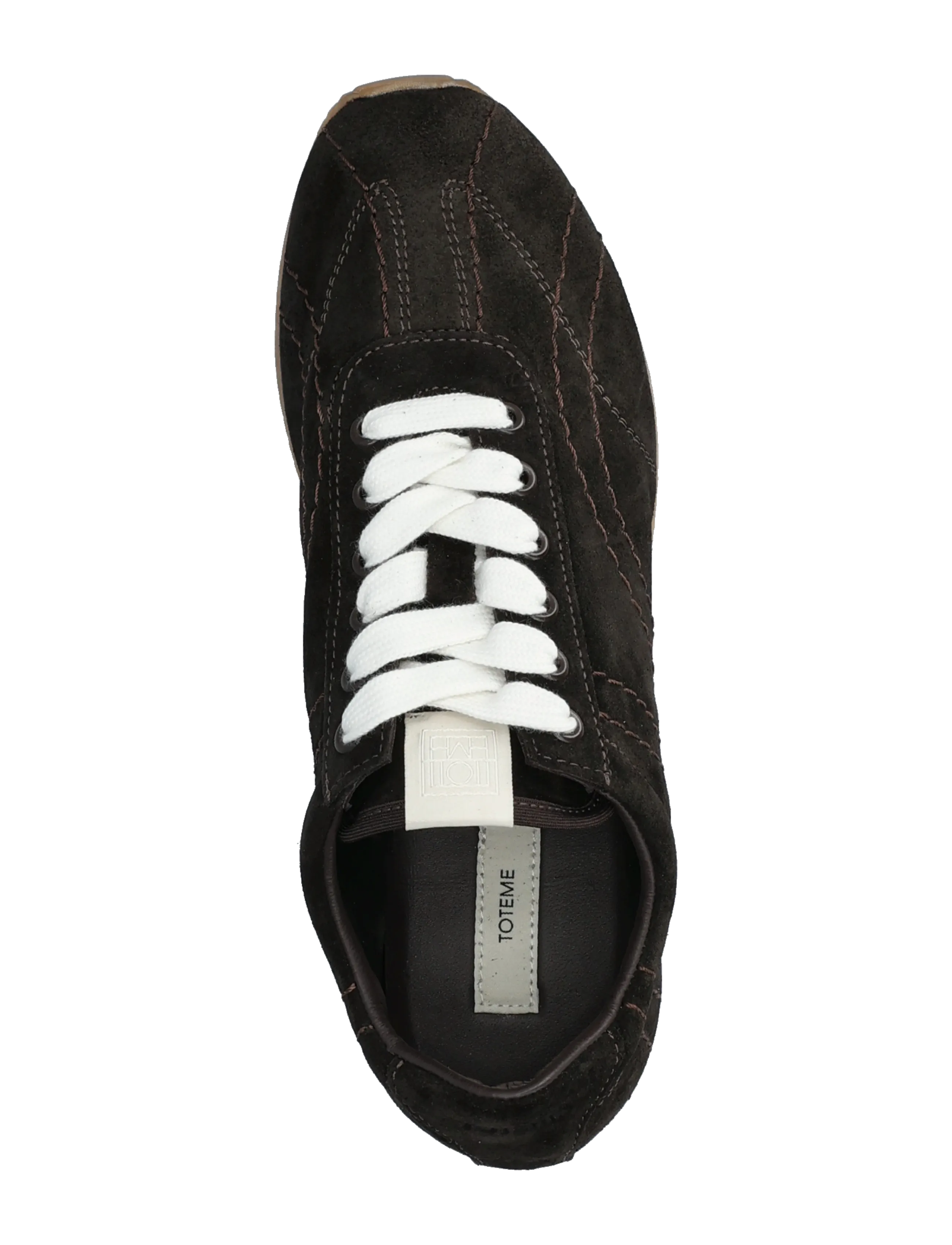 TOTEME - Flex Suede Sneakers - lágir strigaskór - brown - 3