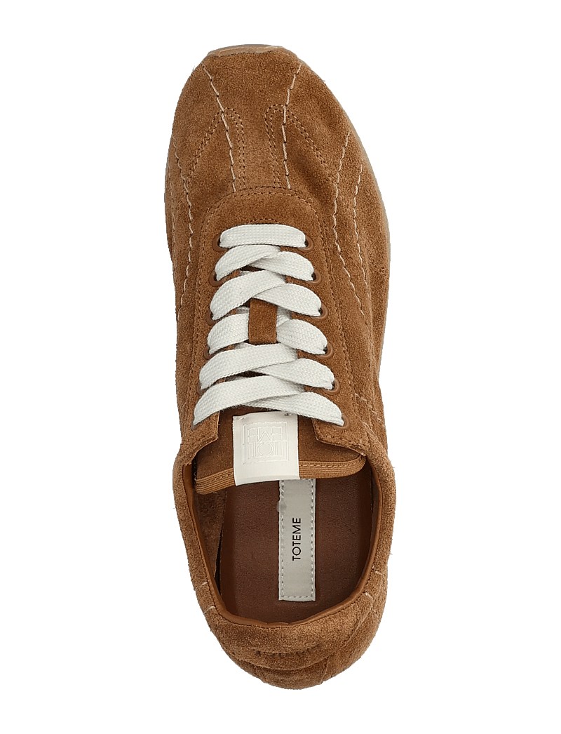 TOTEME - Flex Suede Sneakers - låga sneakers - brown - 3