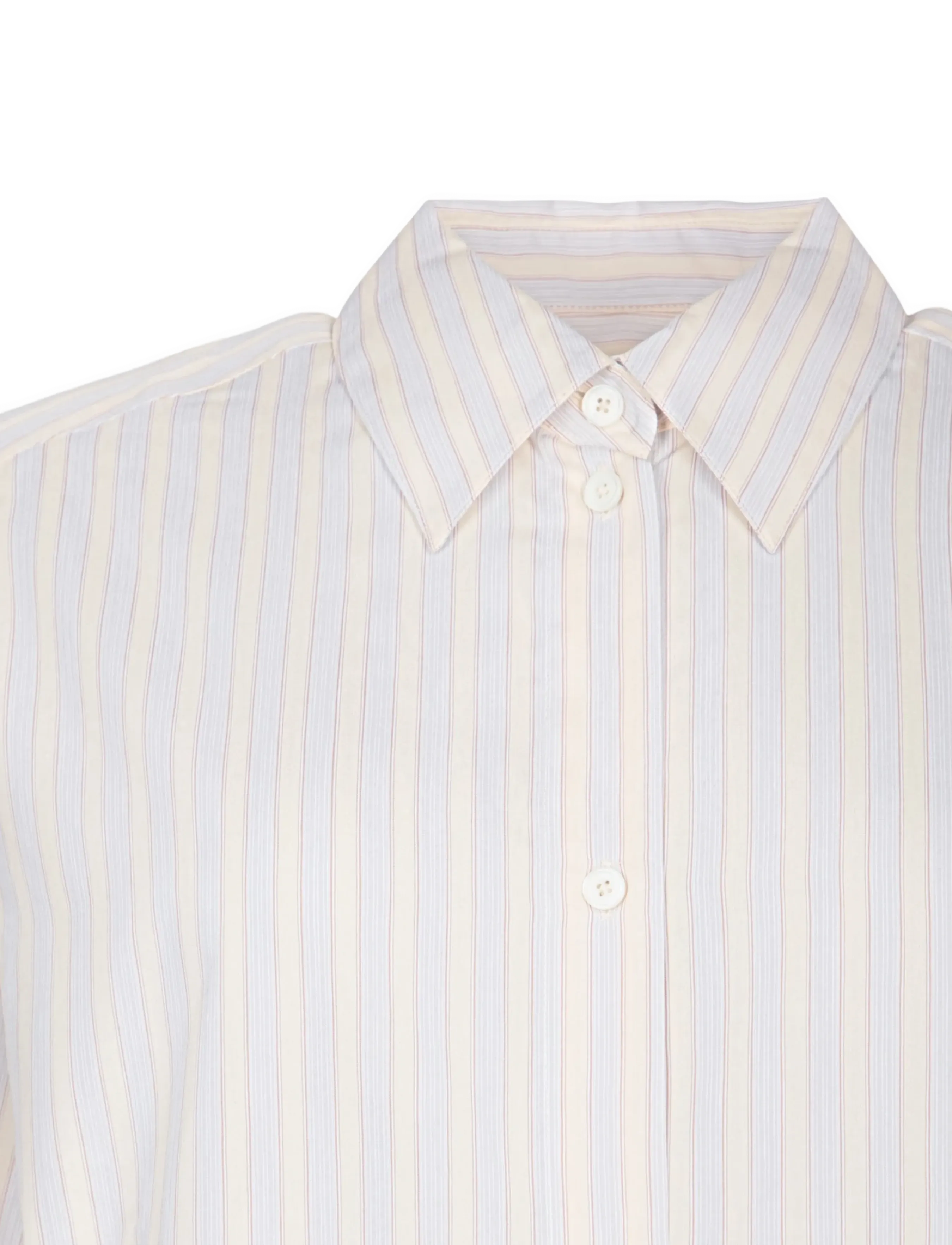 TOTEME - Signature Striped Cotton Shirt - långärmade skjortor - multicolored - 2