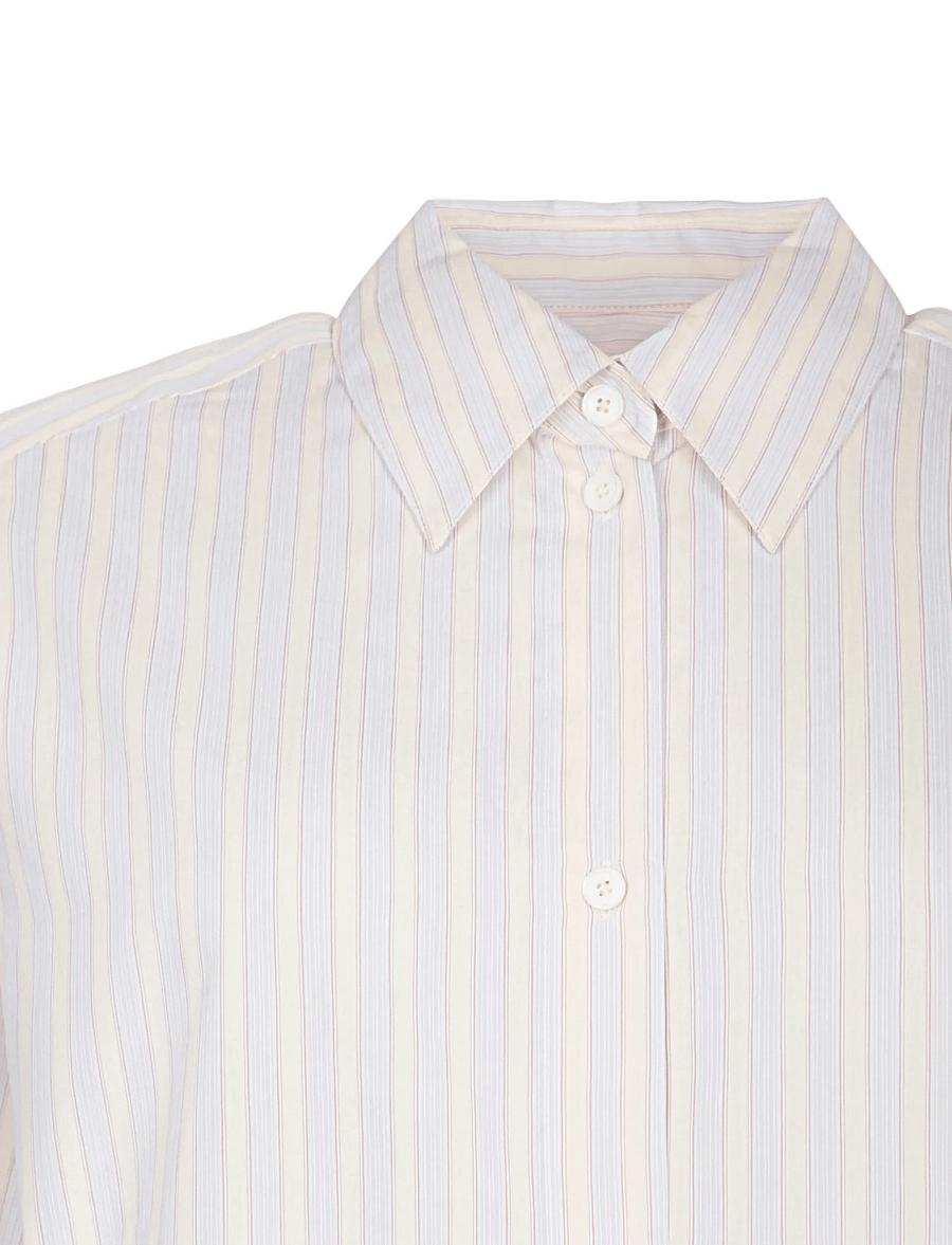 TOTEME - Signature Striped Cotton Shirt - långärmade skjortor - multicolored - 2
