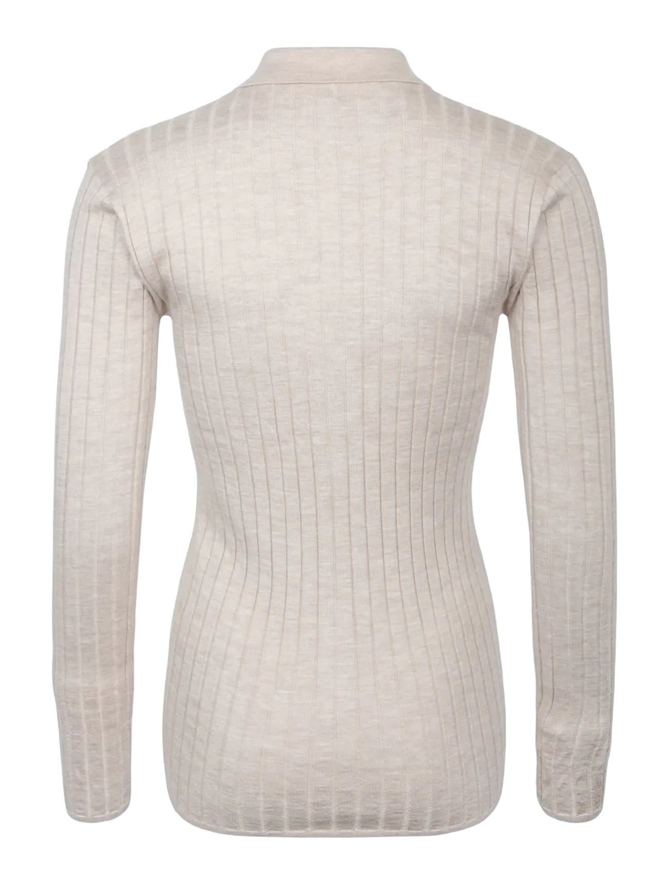 TOTEME - Slim ribbed shirt - cashmere - white - 1