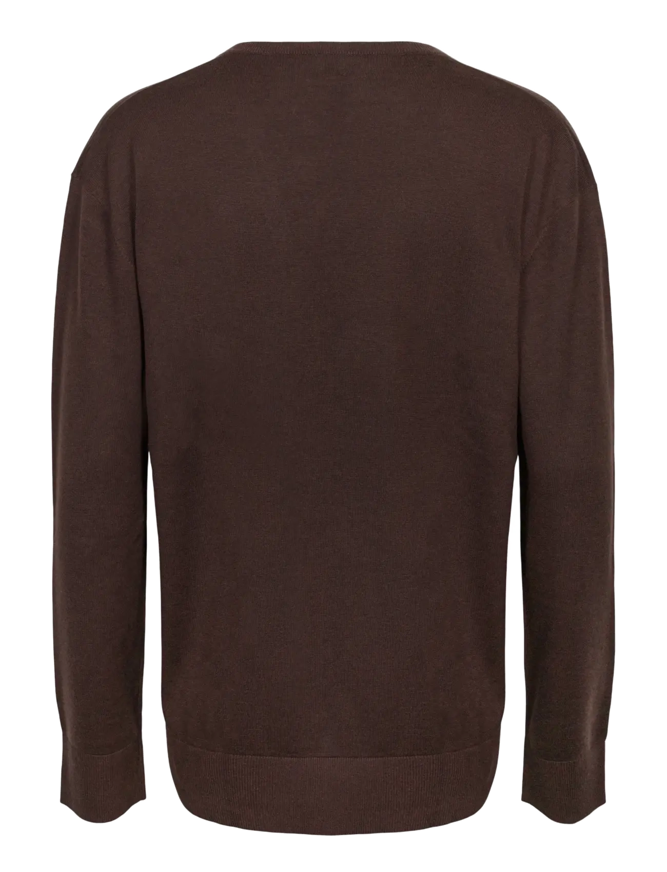 TOTEME - Fine V Neck Knit Sweater - brown - 1