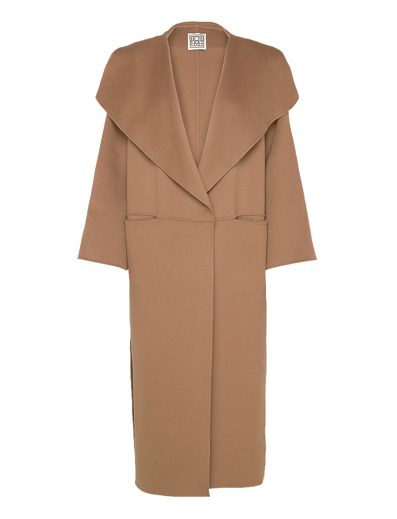 TOTEME - SIGNATURE WOOL CASHMERE COAT - winterjacken - beige - 0