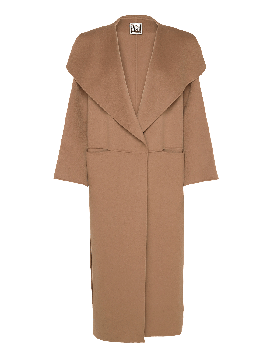 TOTEME - SIGNATURE WOOL CASHMERE COAT - vinterjakker - beige - 1