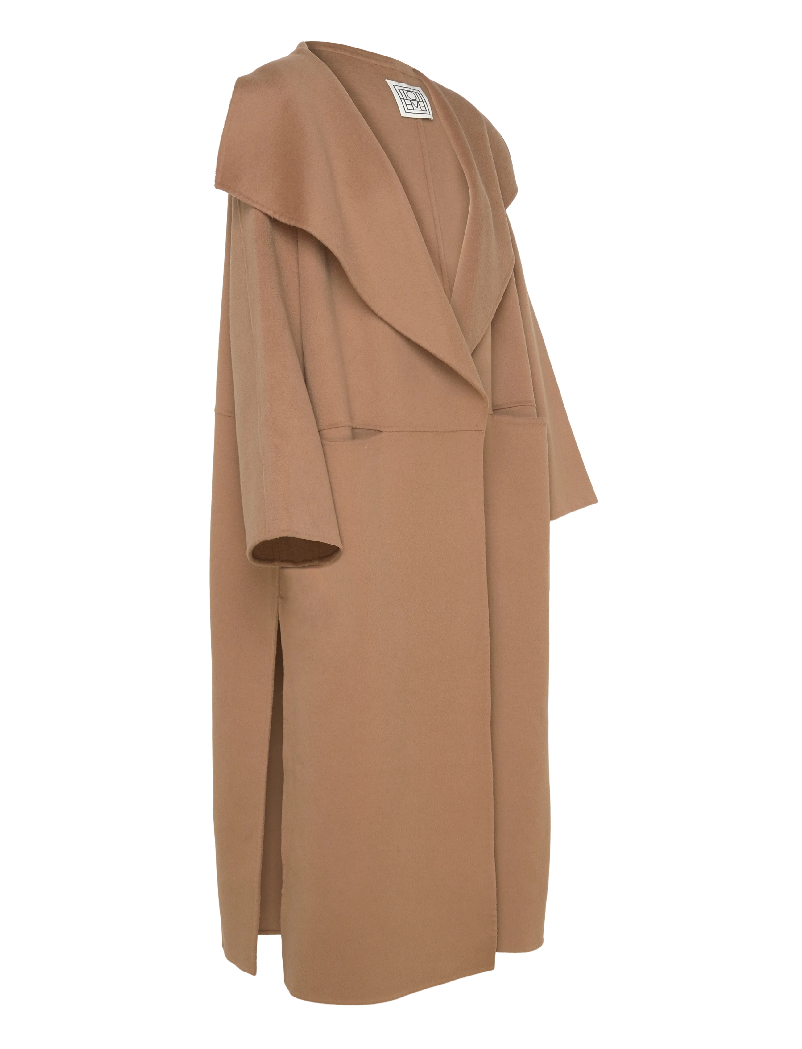 TOTEME - SIGNATURE WOOL CASHMERE COAT - vinterjakker - beige - 4