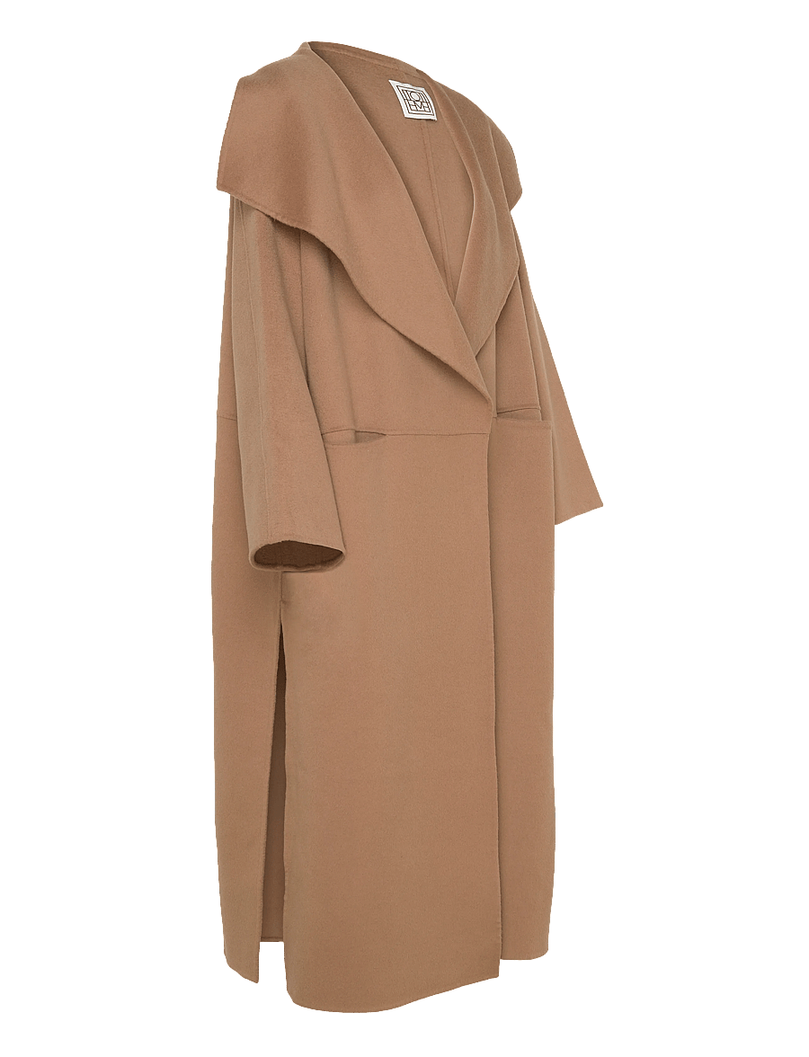 TOTEME - SIGNATURE WOOL CASHMERE COAT - vinterjakker - beige - 4