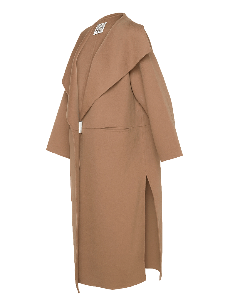 TOTEME - SIGNATURE WOOL CASHMERE COAT - winterjacken - beige - 4