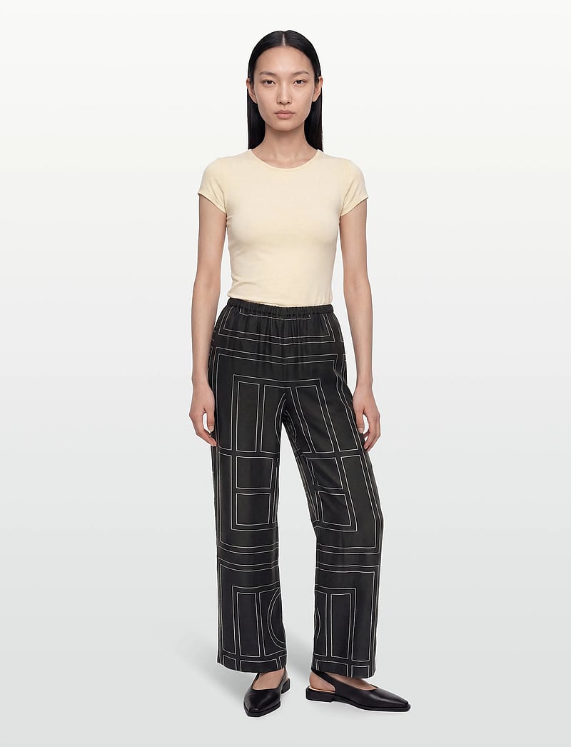 TOTEME - MONOGRAM SILK PJ BOTTOMS - black - 0