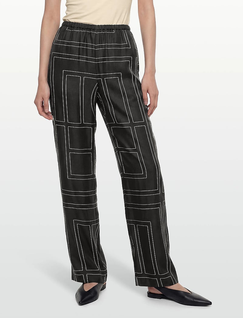 TOTEME - MONOGRAM SILK PJ BOTTOMS - black - 3