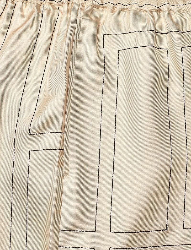TOTEME - MONOGRAM SILK PJ BOTTOMS - wide leg trousers - cream - 2