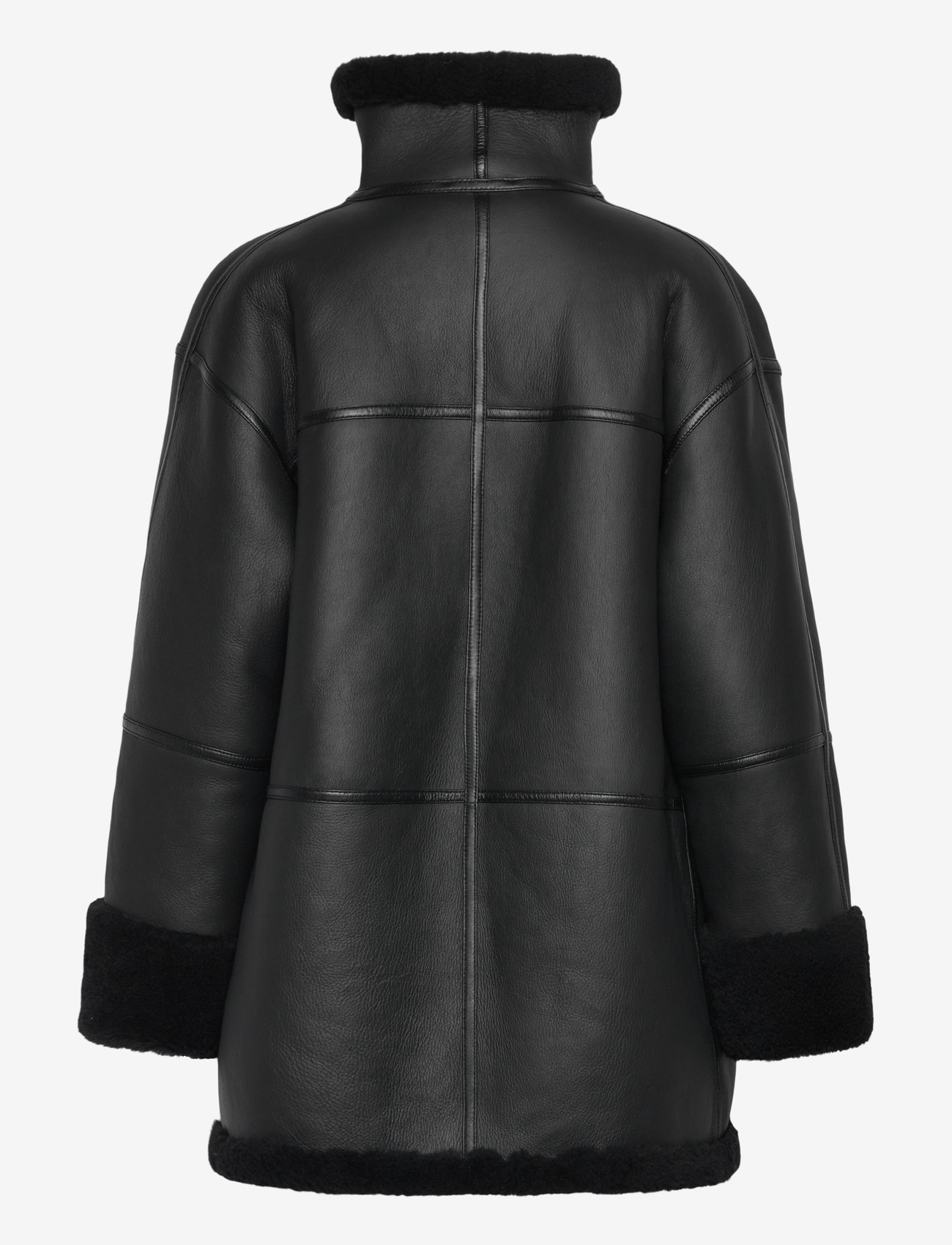 TOTEME - SIGNATURE SHEARLING JACKET - vårjackor - black - 1