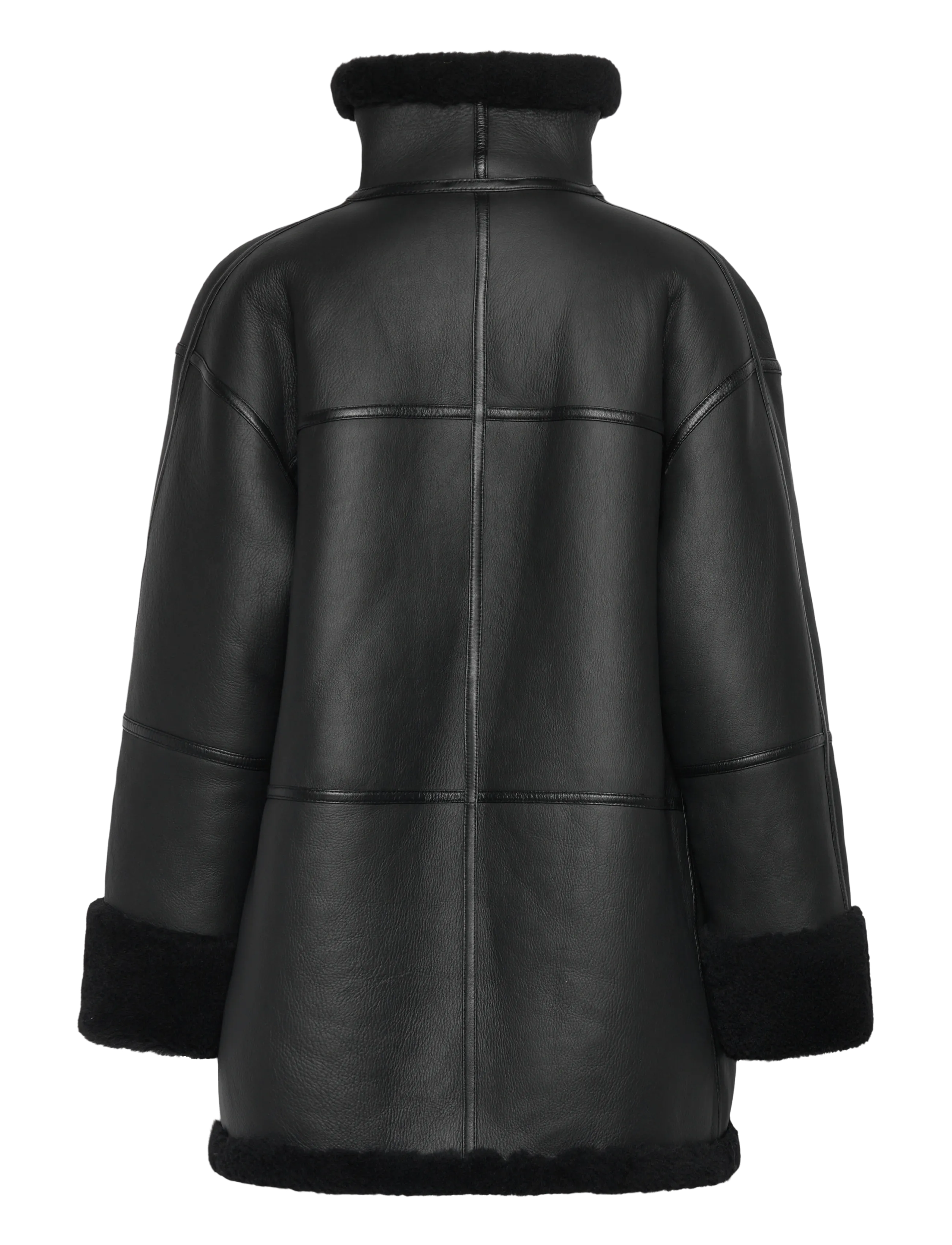TOTEME - SIGNATURE SHEARLING JACKET - kevadjoped - black - 2
