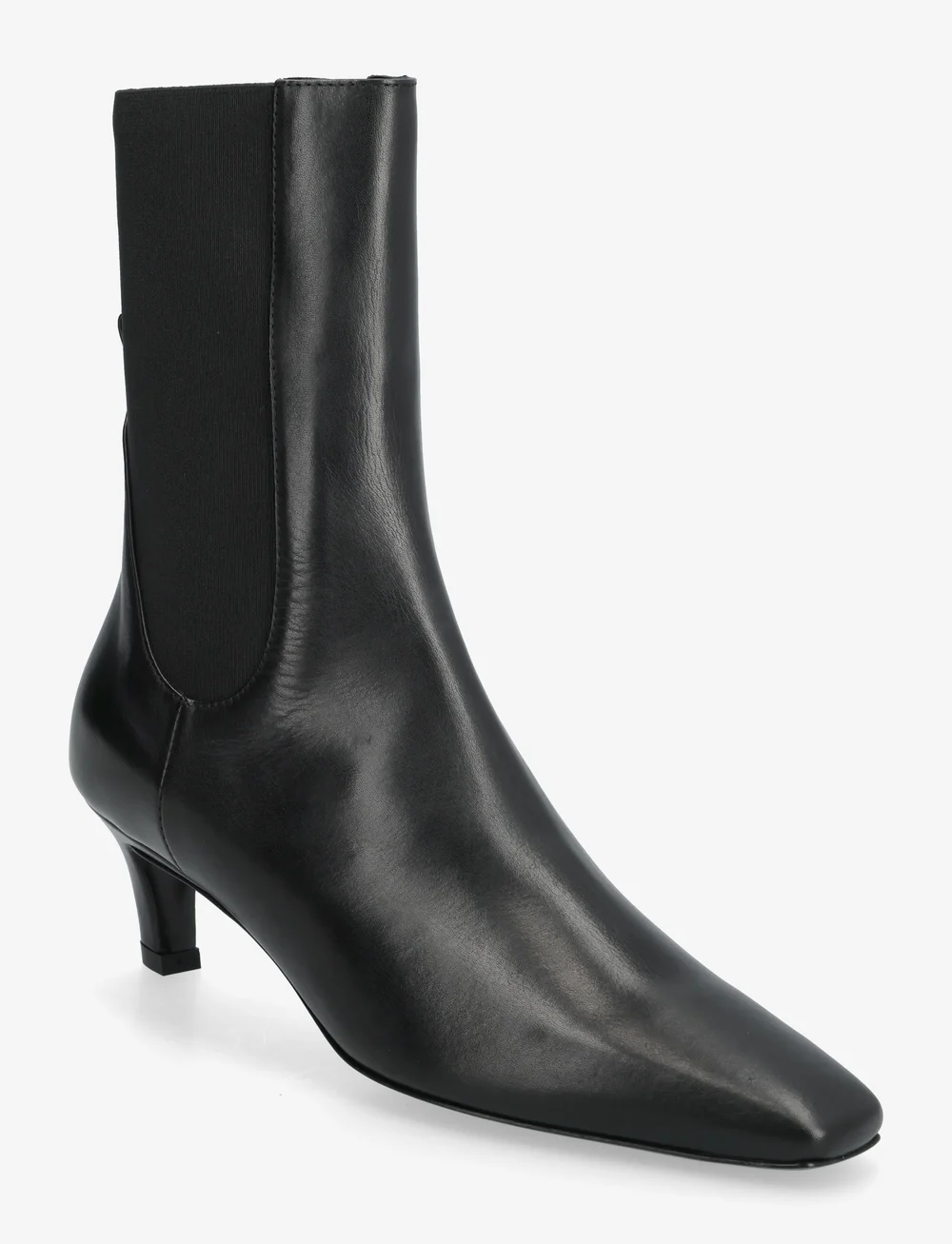 TOTEME - LEATHER MID- HEEL BOOTS - stövletter - black - 0