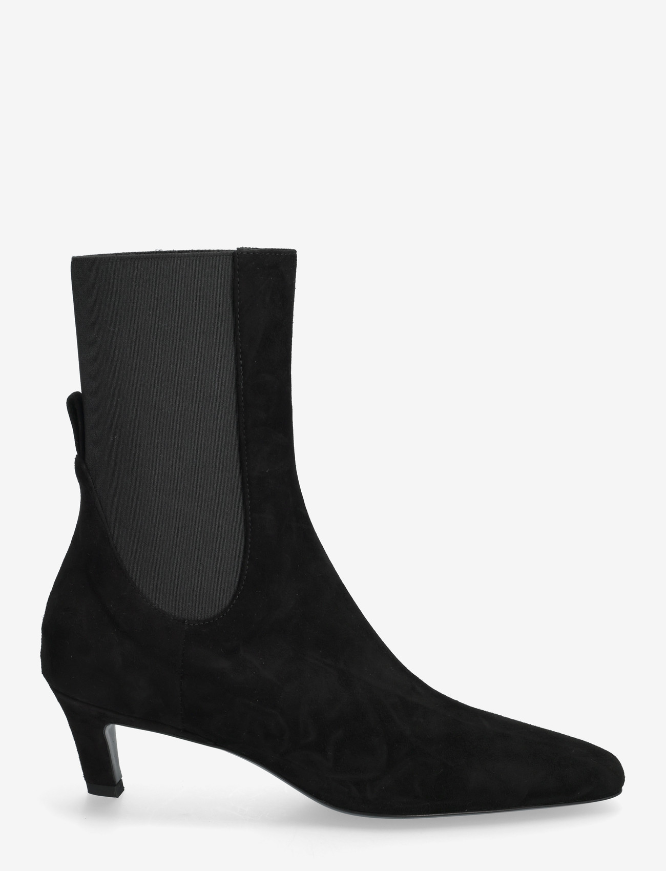 TOTEME - SUEDE MID- HEEL BOOTS - korolliset nilkkurit - black - 1