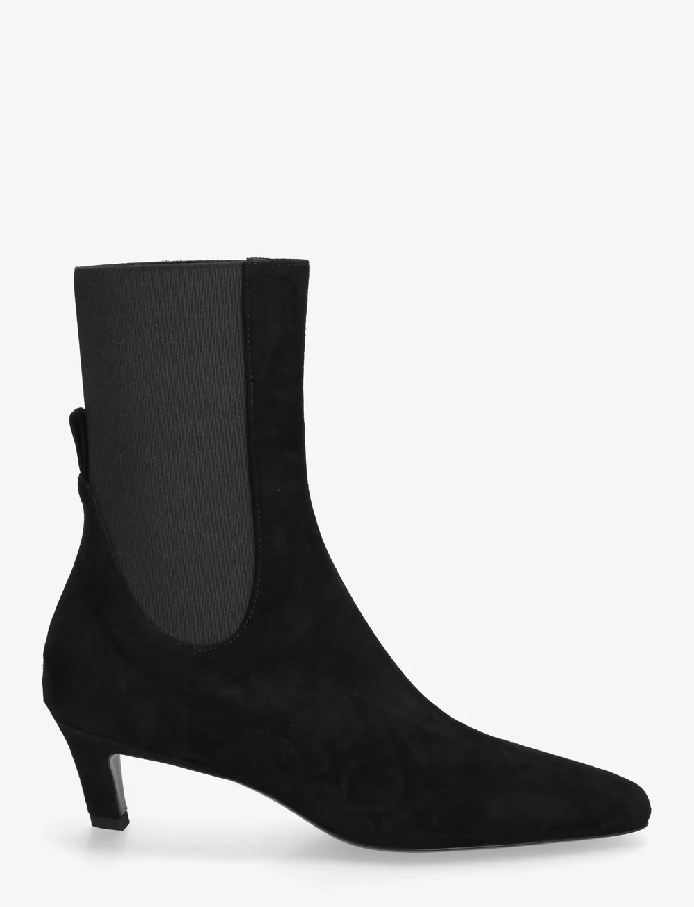 TOTEME - SUEDE MID- HEEL BOOTS - kontsaga poolsaapad - black - 1