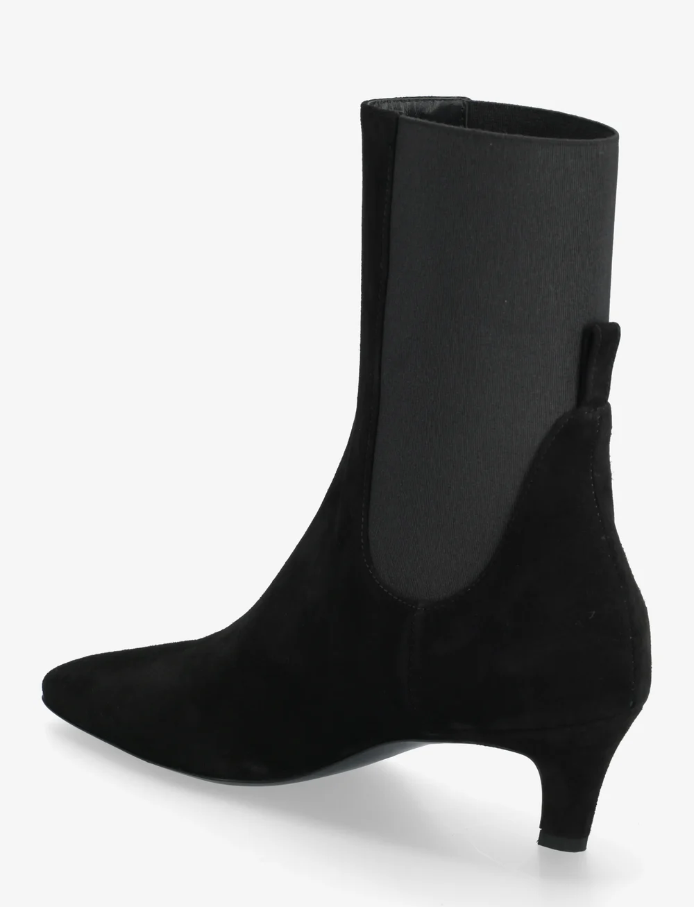 TOTEME - SUEDE MID- HEEL BOOTS - kontsaga poolsaapad - black - 2