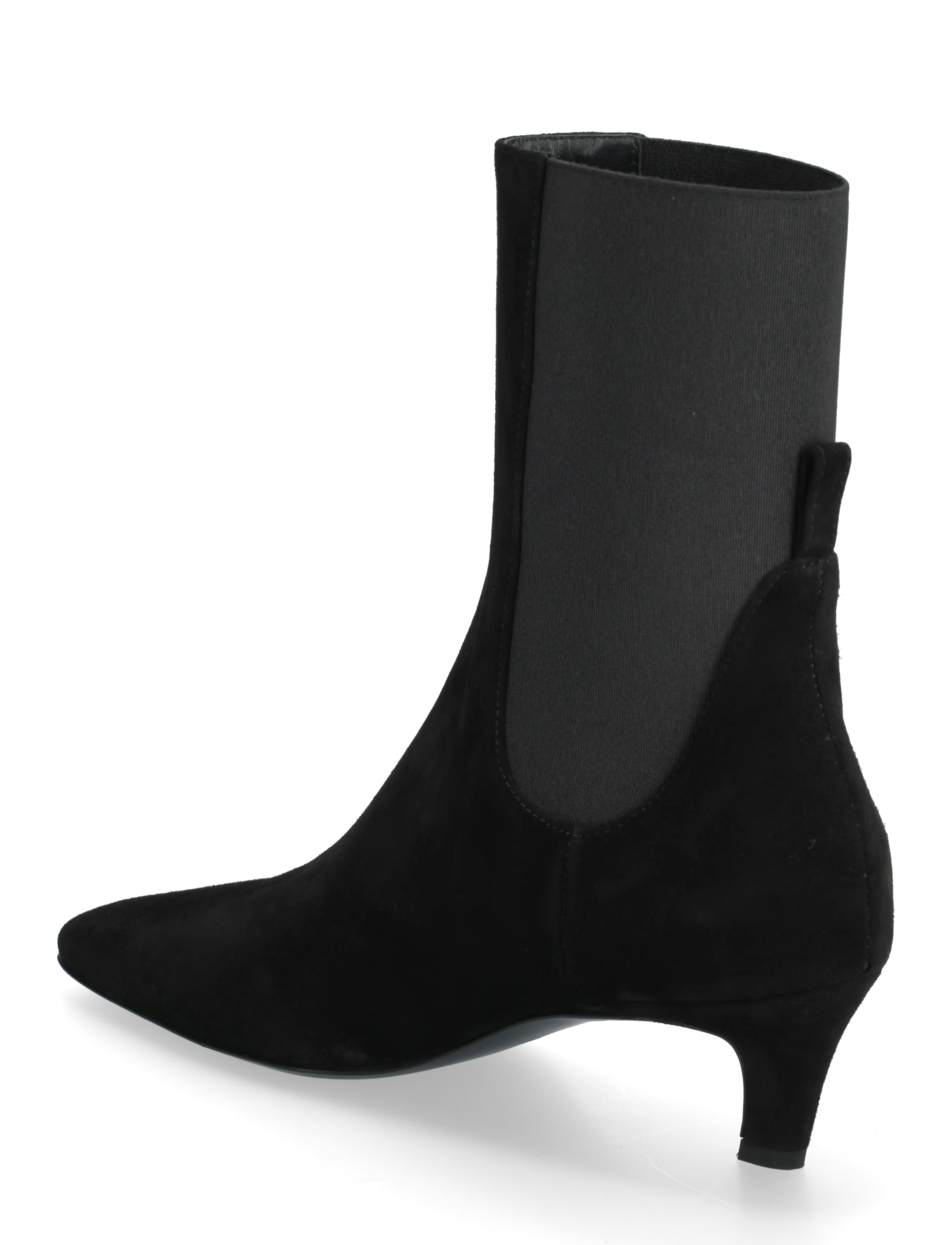 TOTEME - SUEDE MID- HEEL BOOTS - heeled ankle boots - black - 2
