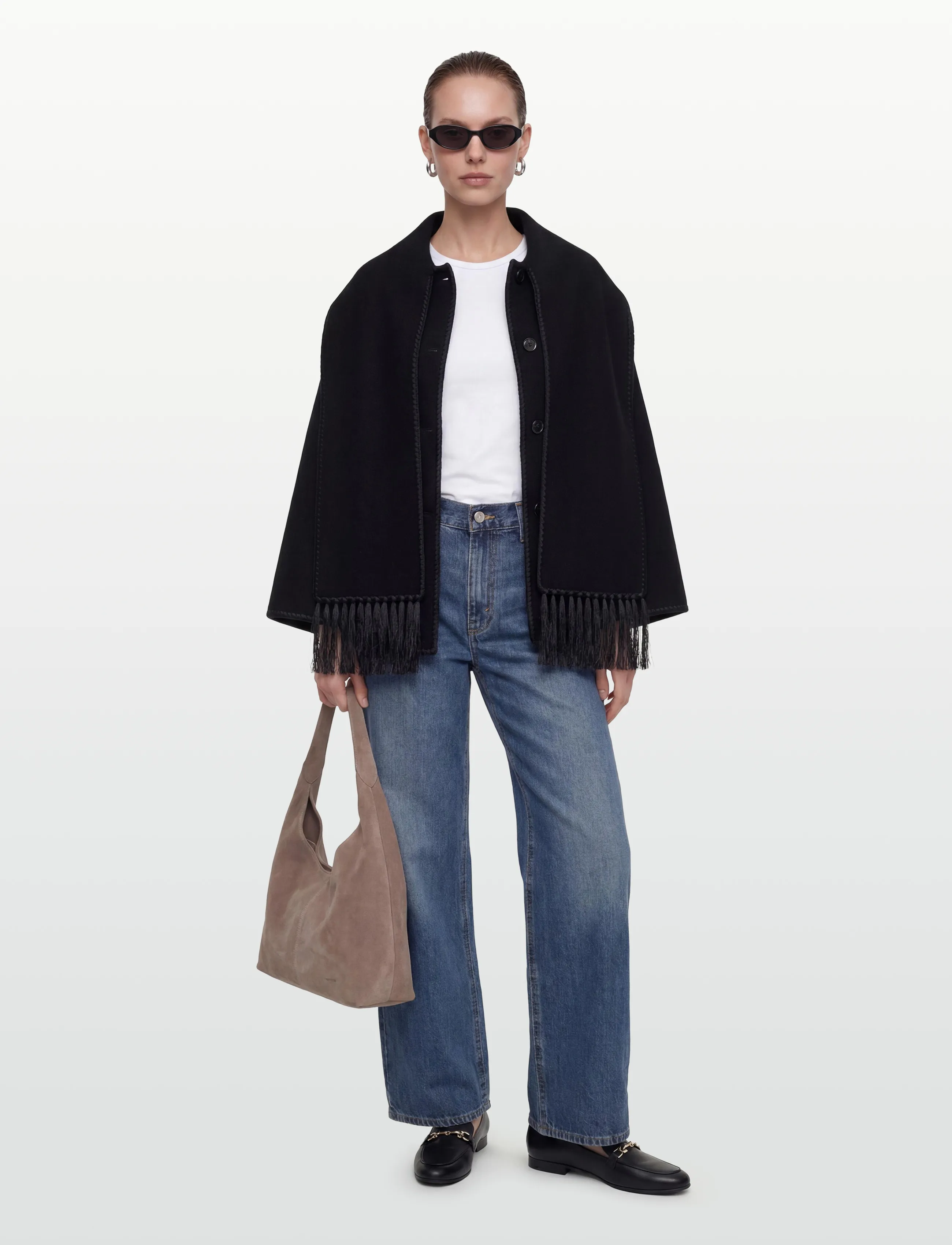 TOTEME - EMBROIDERED SCARF JACKET - black - 0