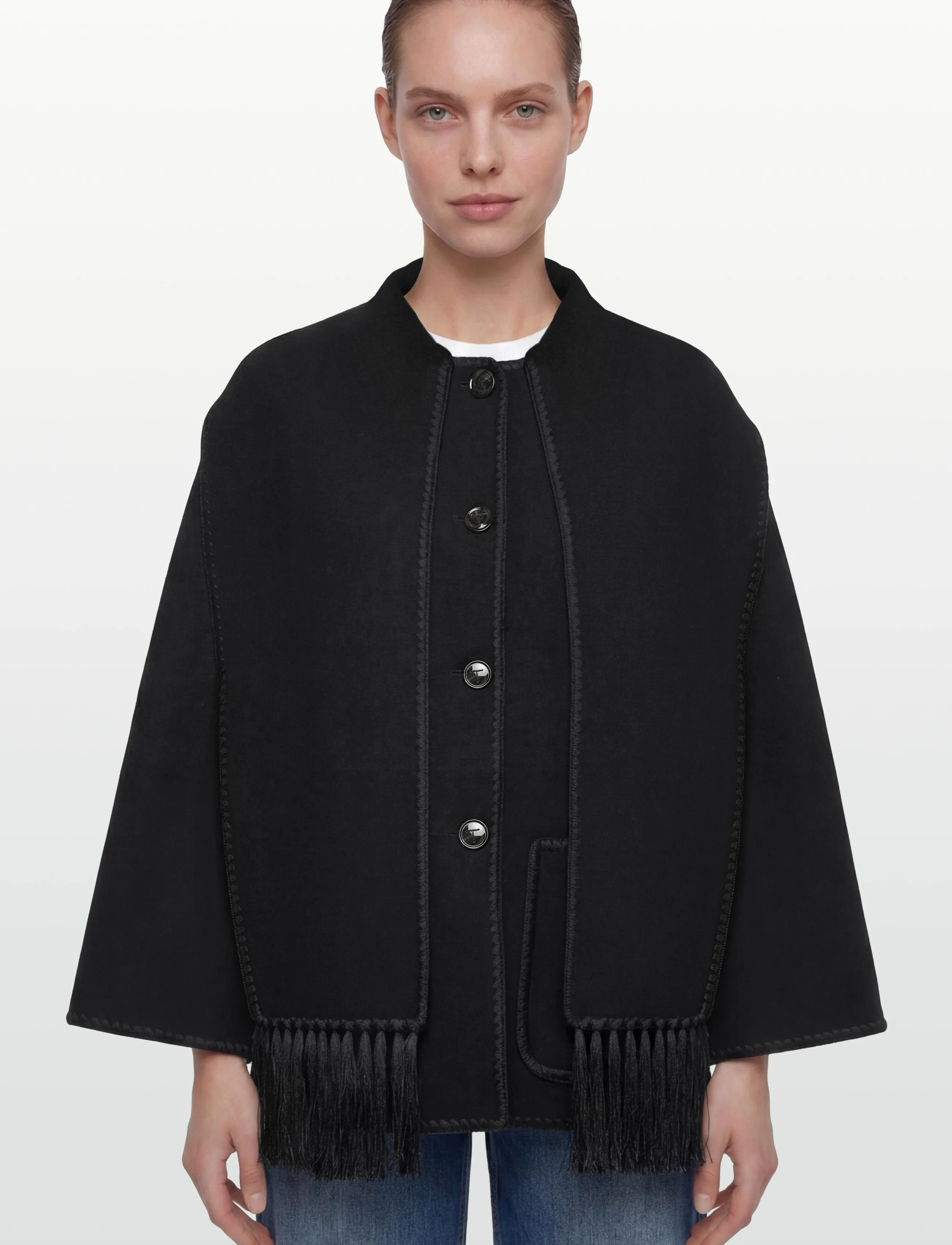 TOTEME - EMBROIDERED SCARF JACKET - black - 4