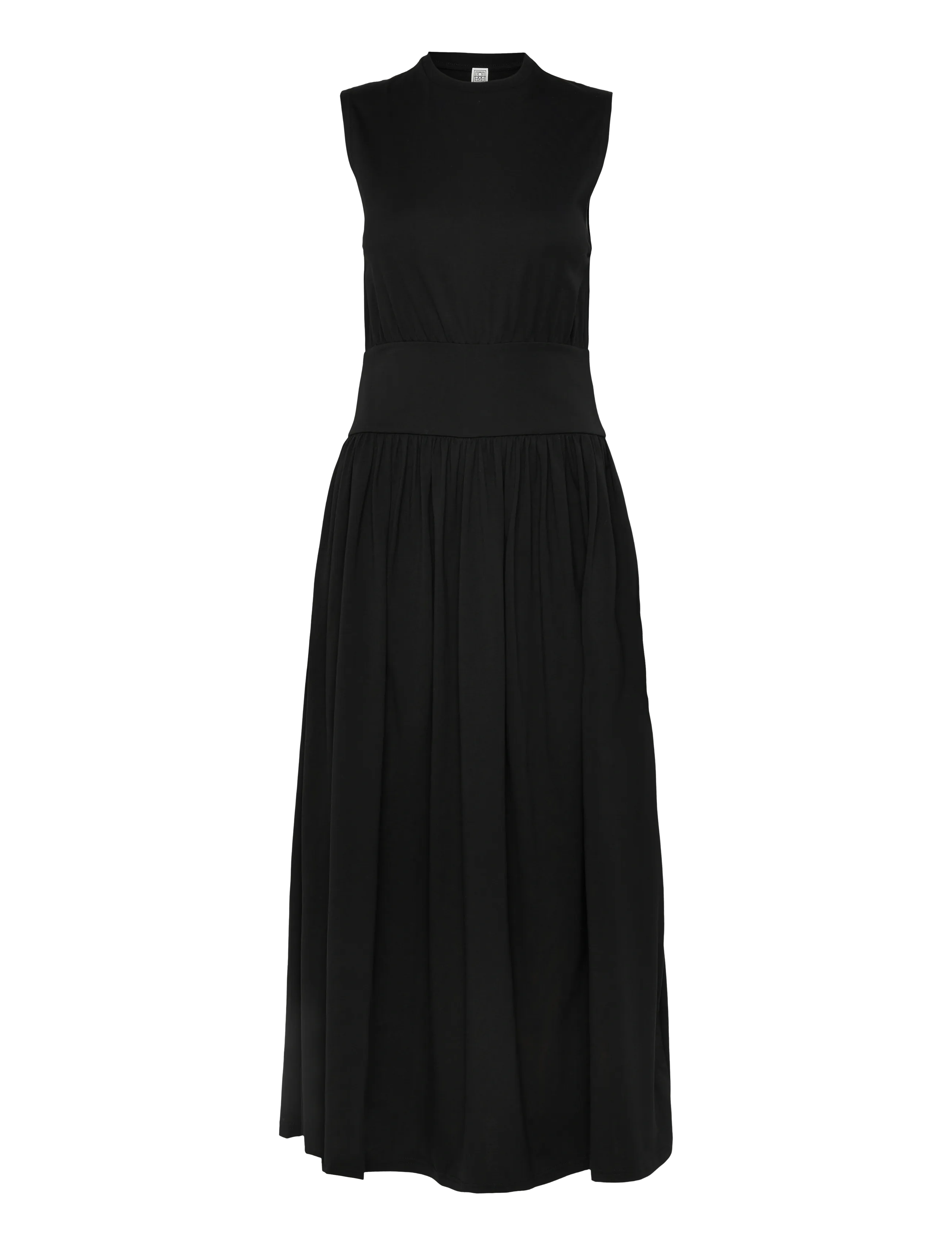 TOTEME SLEEVELESS COTTON TEE DRESS - Dizainerių prekės - BLACK / black